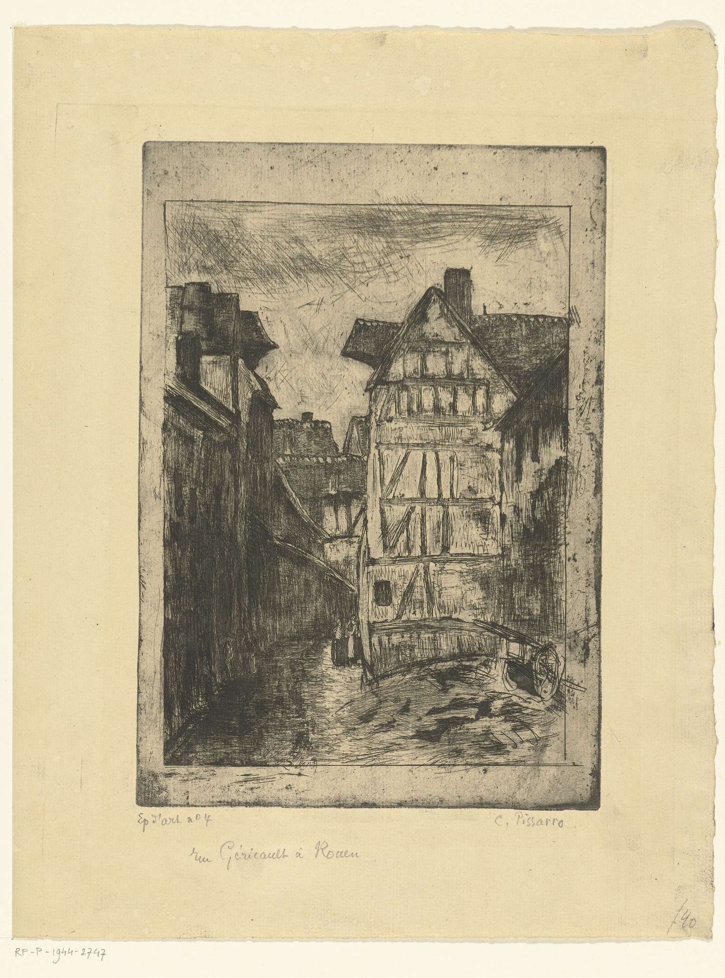 De Rue Géricault in Rouen by Camille Pissarro