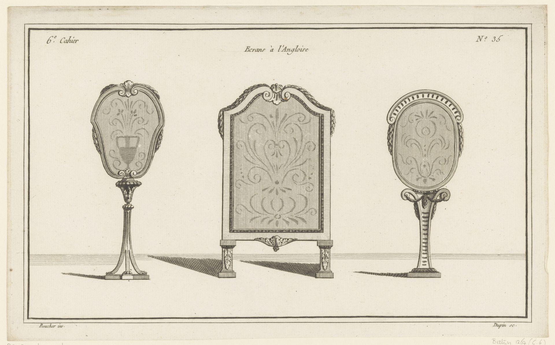 Drie haardschermen by Nicolas Dupin