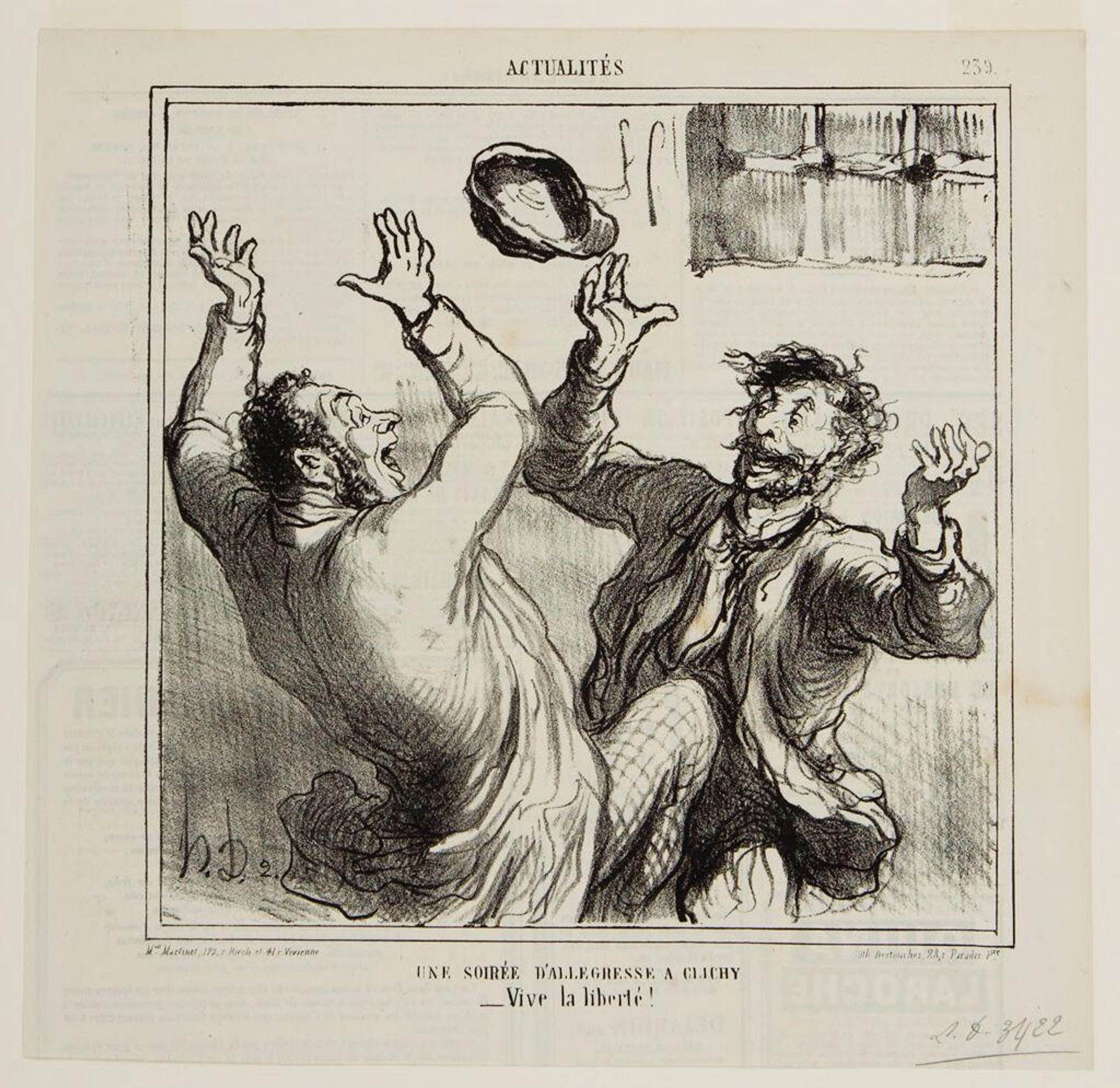 A Celebration at Clichy by Honoré Daumier