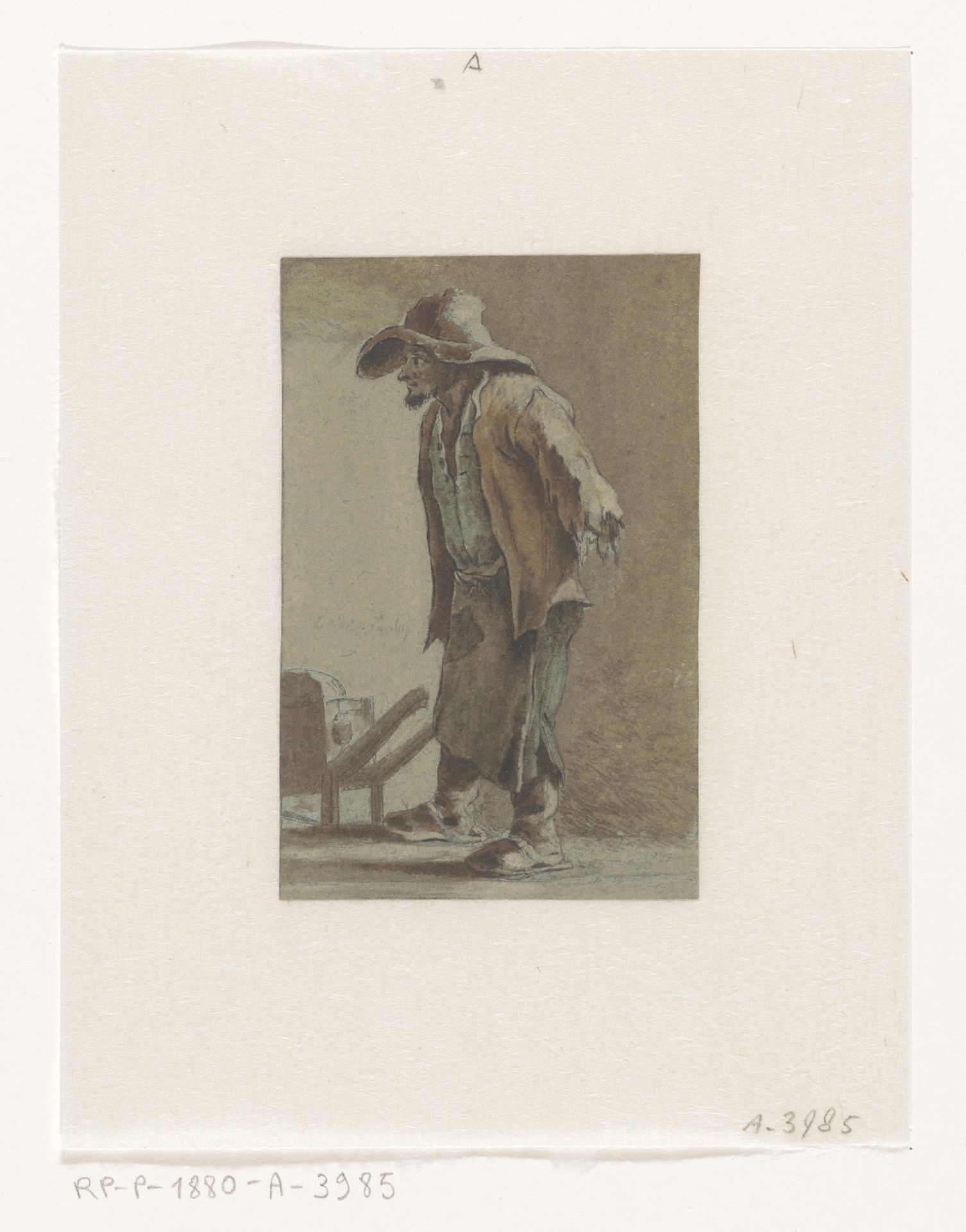 Zwerver bij een kruiwagen by Caspar Jacobsz. Philips
