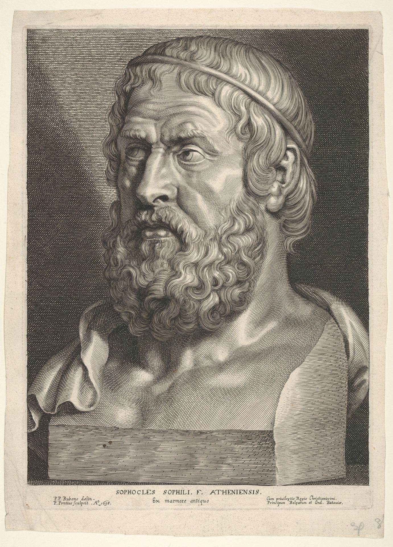 Sophocles (after Rubens) by Paulus Pontius