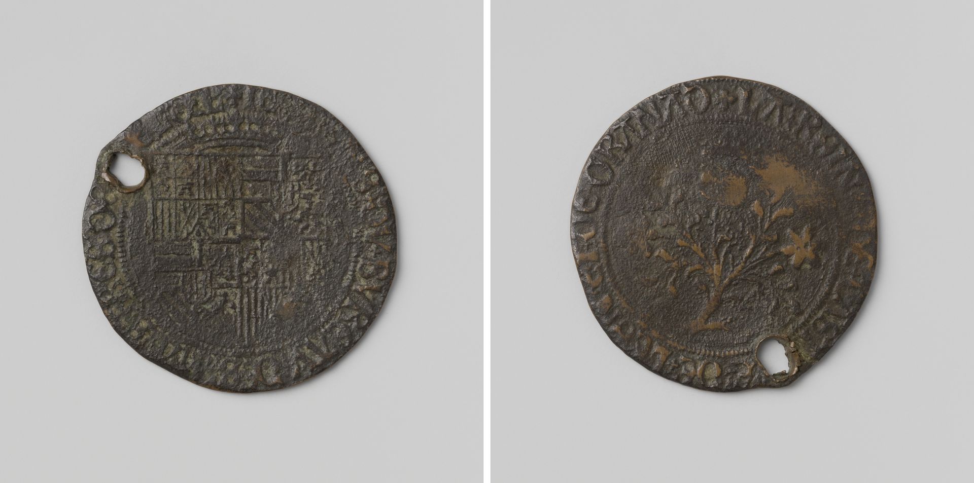 Johanna, koningin van Castilie, rekenpenning geslagen op last van de rekenkamer der hofmeesters by Anonymous