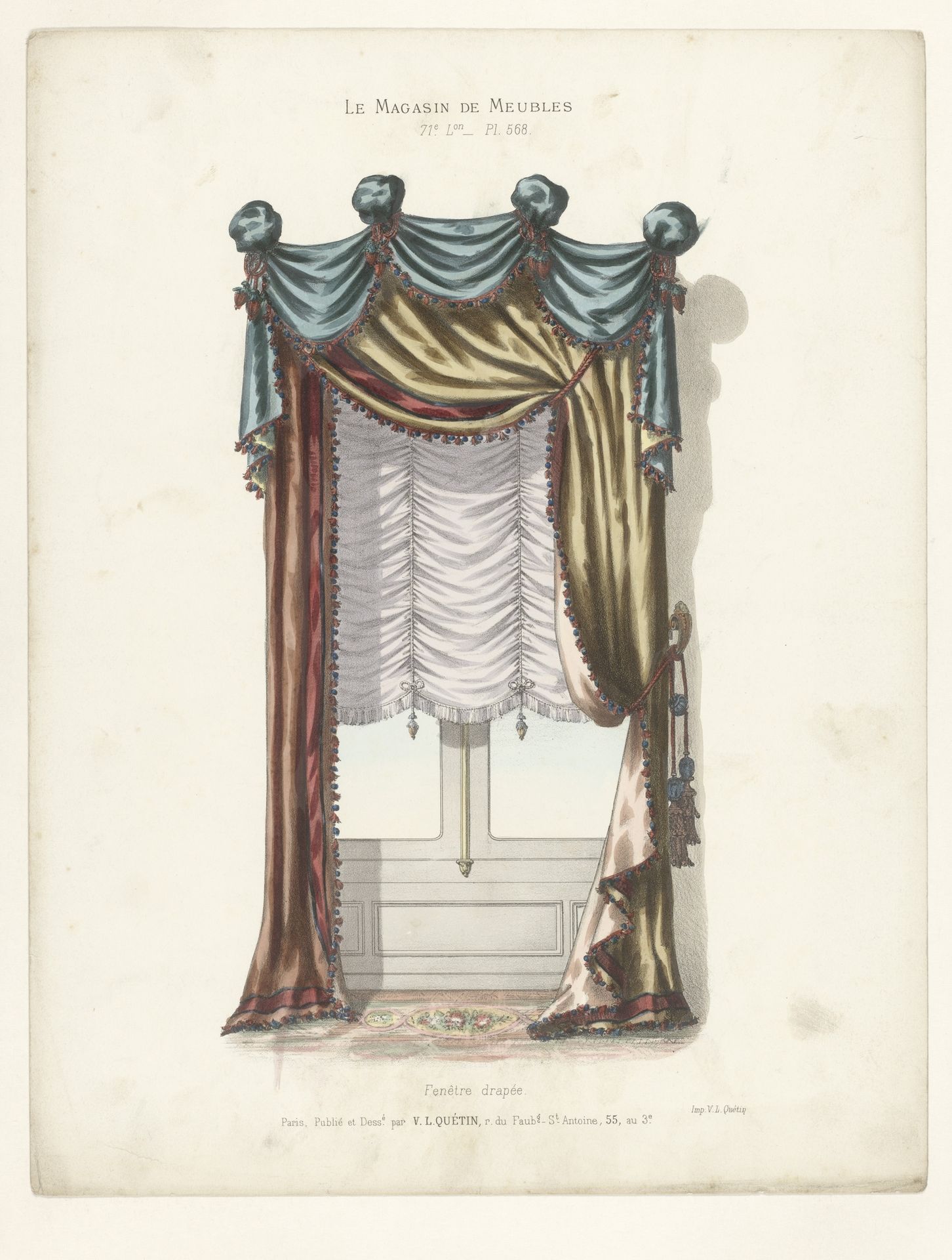 Venster met gordijnen by Anonymous