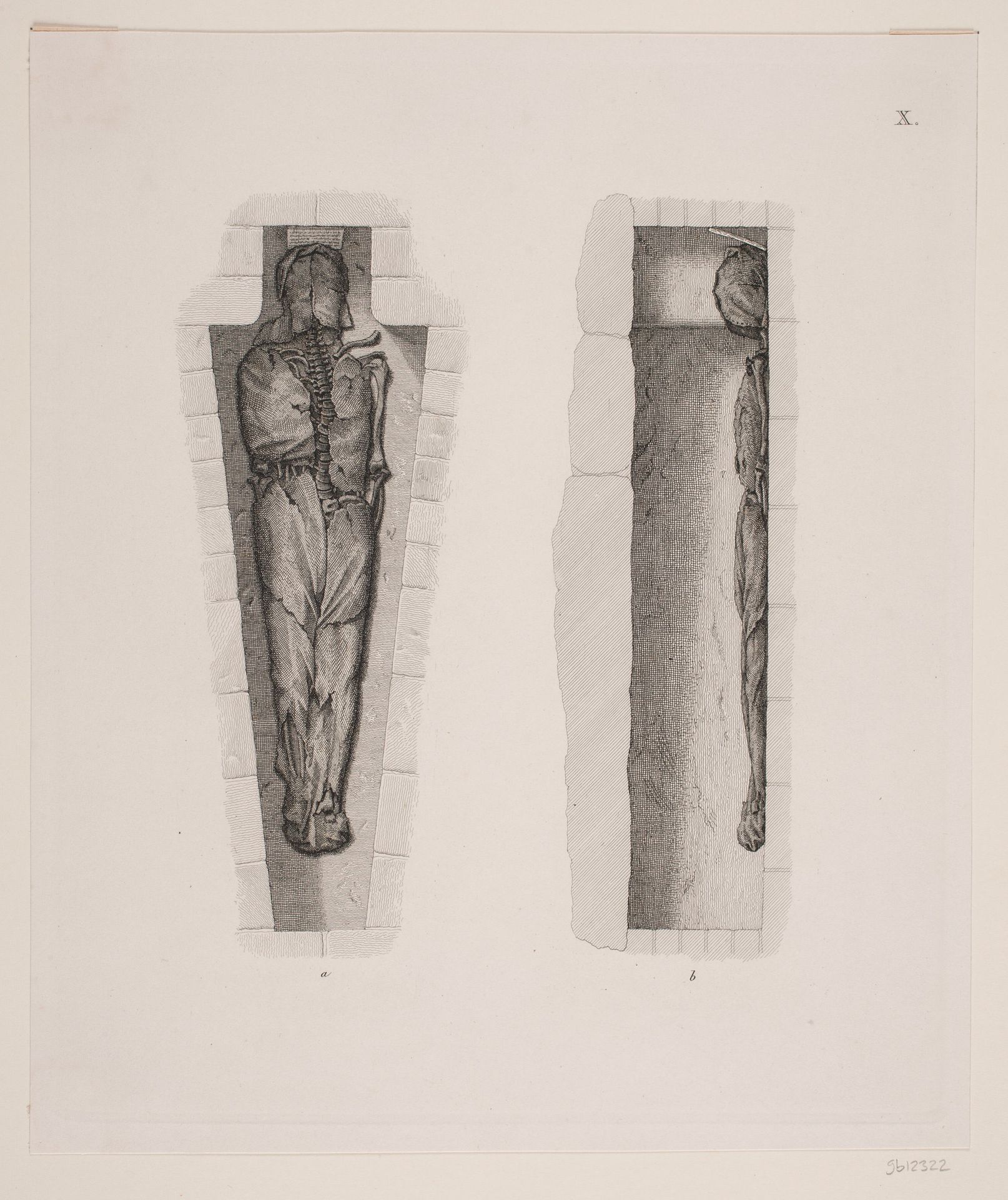 "Kongegravene i Ringsted Kirke". Planche X by Heinrich Hansen