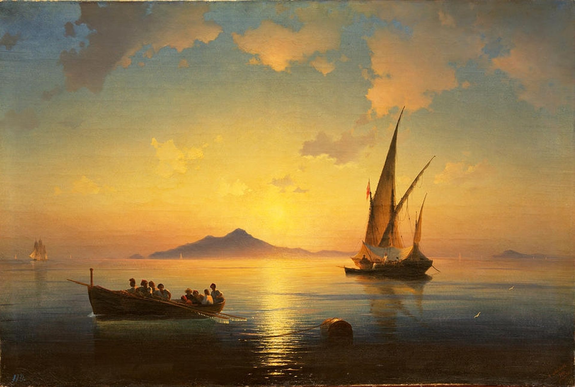 The Bay of Naples by Ivan Konstantinovich Aivazovsky