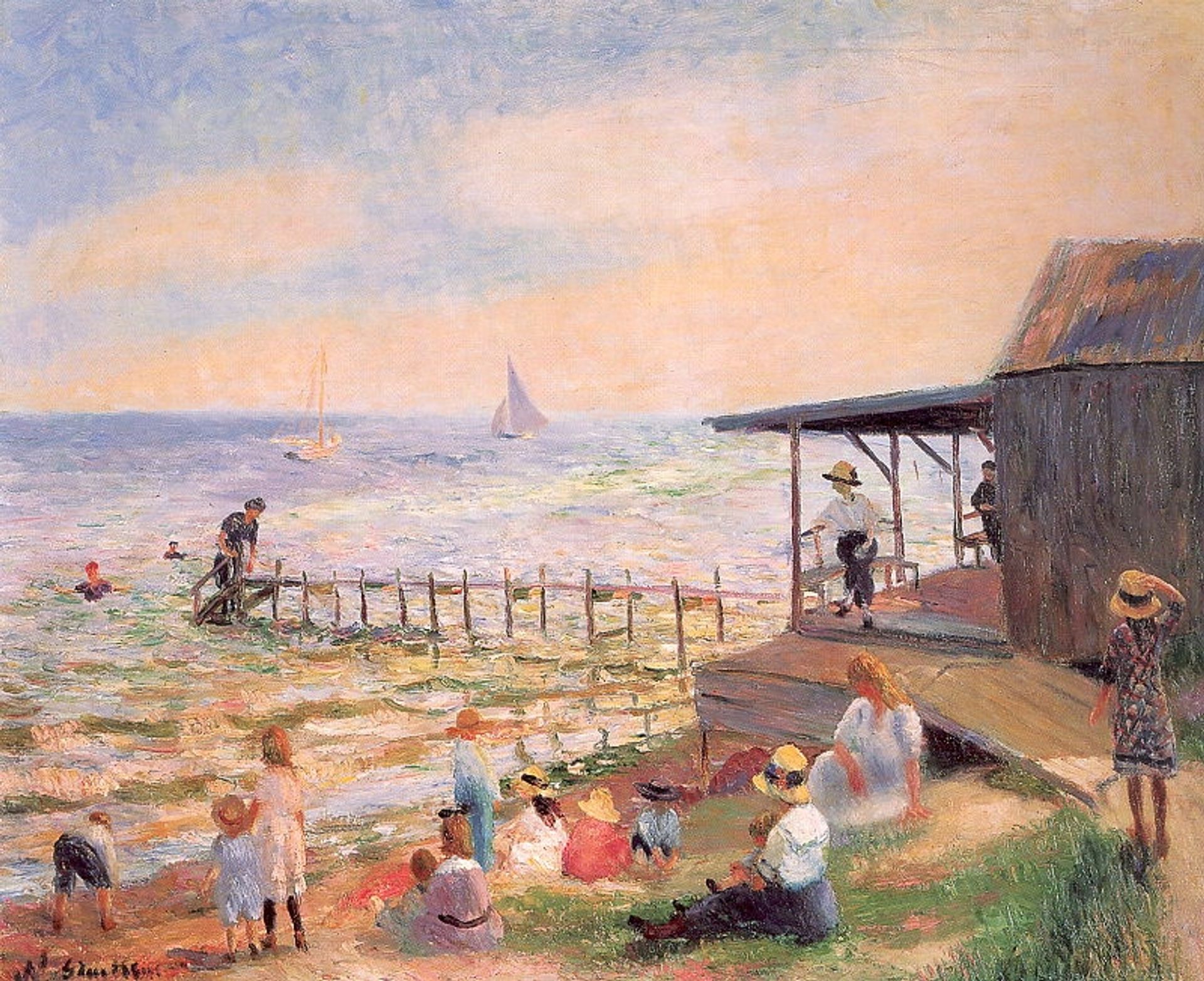 Beach side by William James Glackens