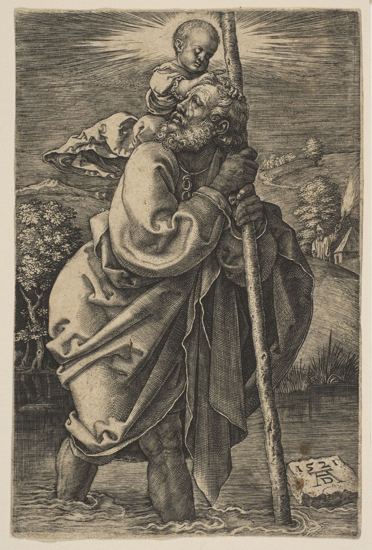 Saint Christopher Facing Left (copy) by Albrecht Durer