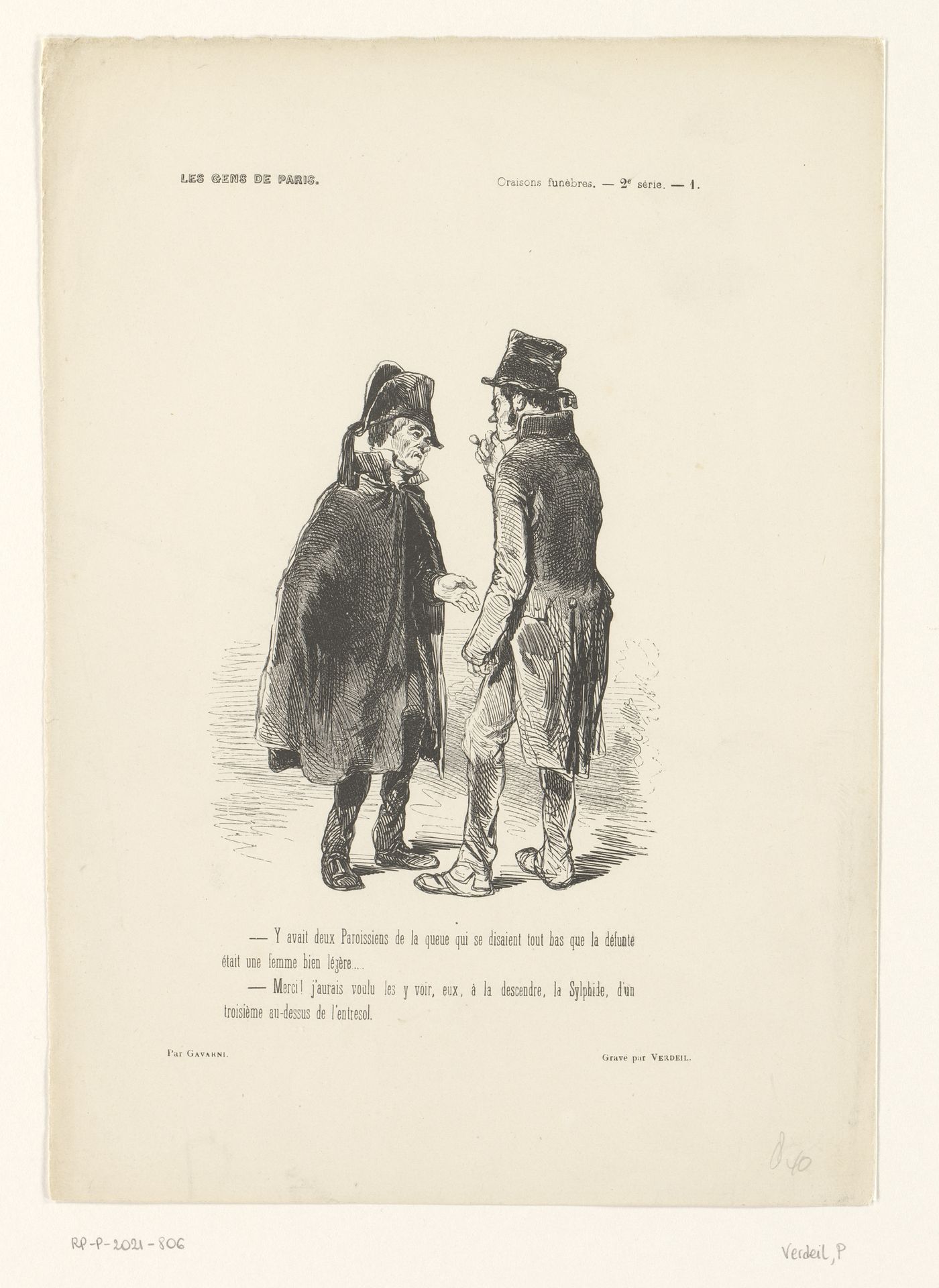 Twee mannen in gesprek by Pierre Verdeil