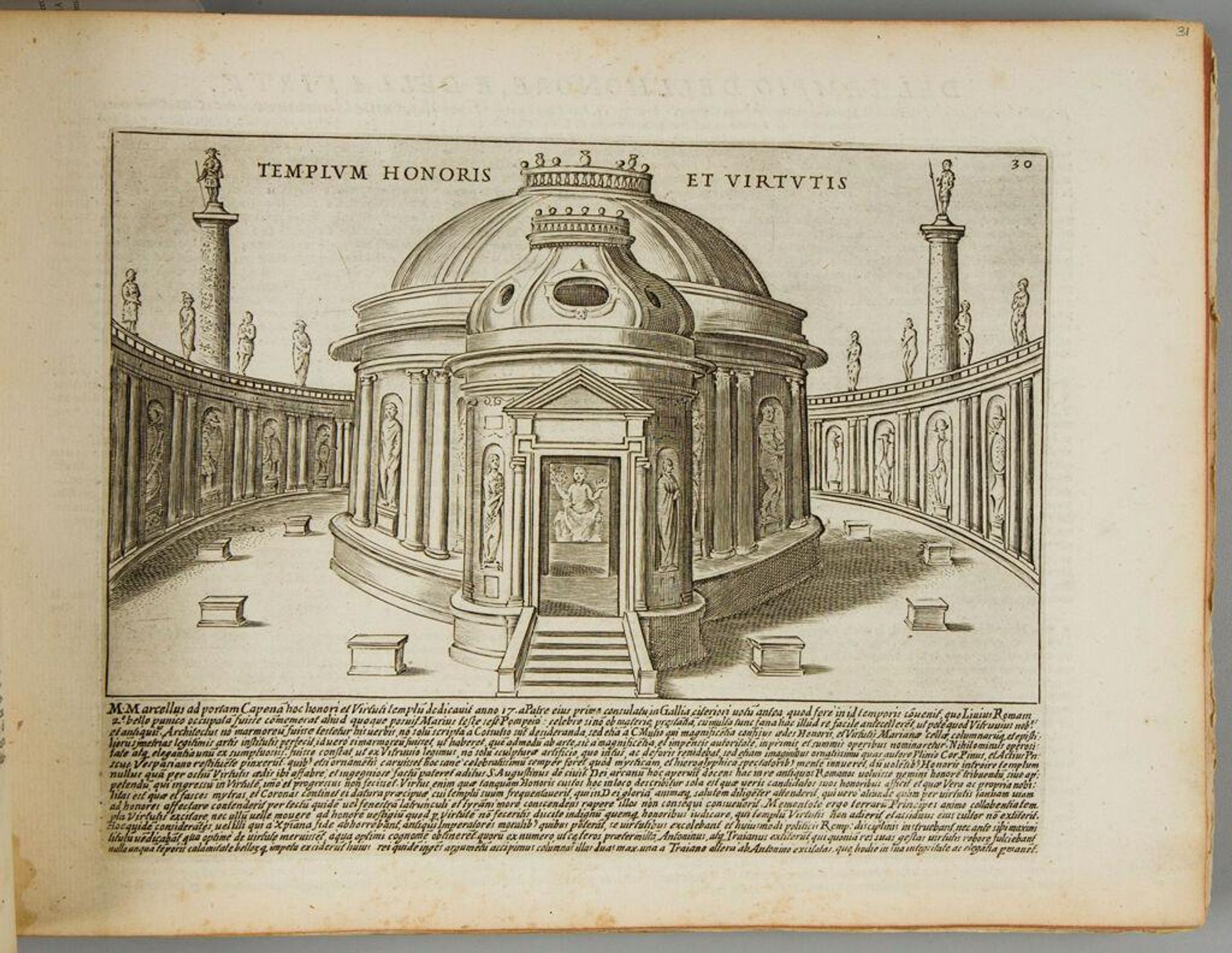 The Temple of Honor and Virtue by Giacomo Lauro