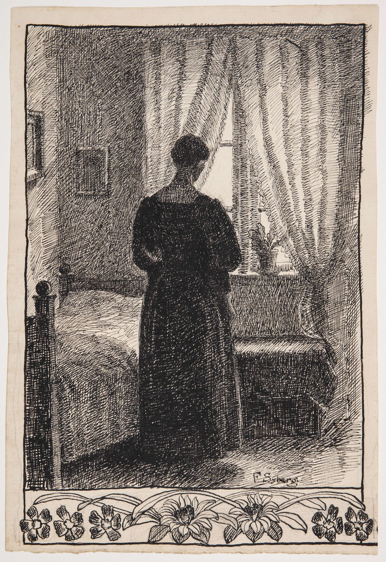 I sovekammeret. Anna Syberg? by Fritz Syberg