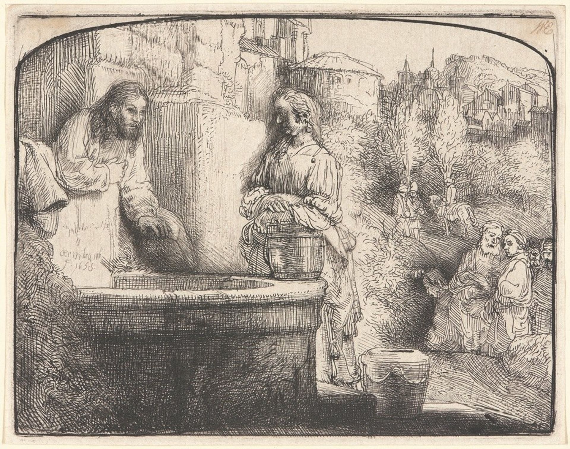 Christ and the Woman of Samaria by Rembrandt van Rijn