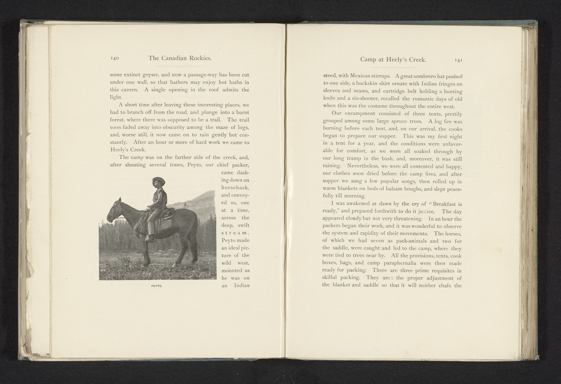 Portret van Peyto op een paard by Walter Dwight Wilcox