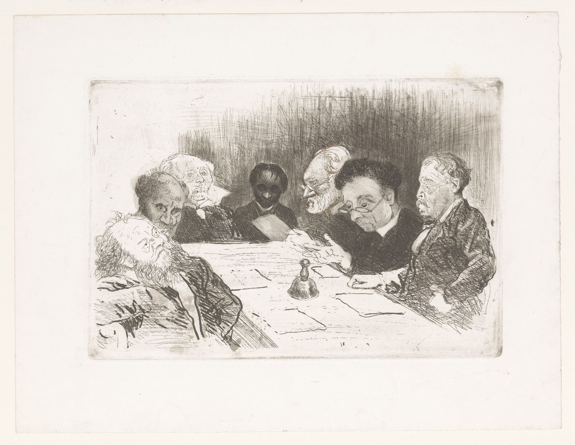 Commissie voor reorganisatie van de Antwerpse Academie by Charles Verlat