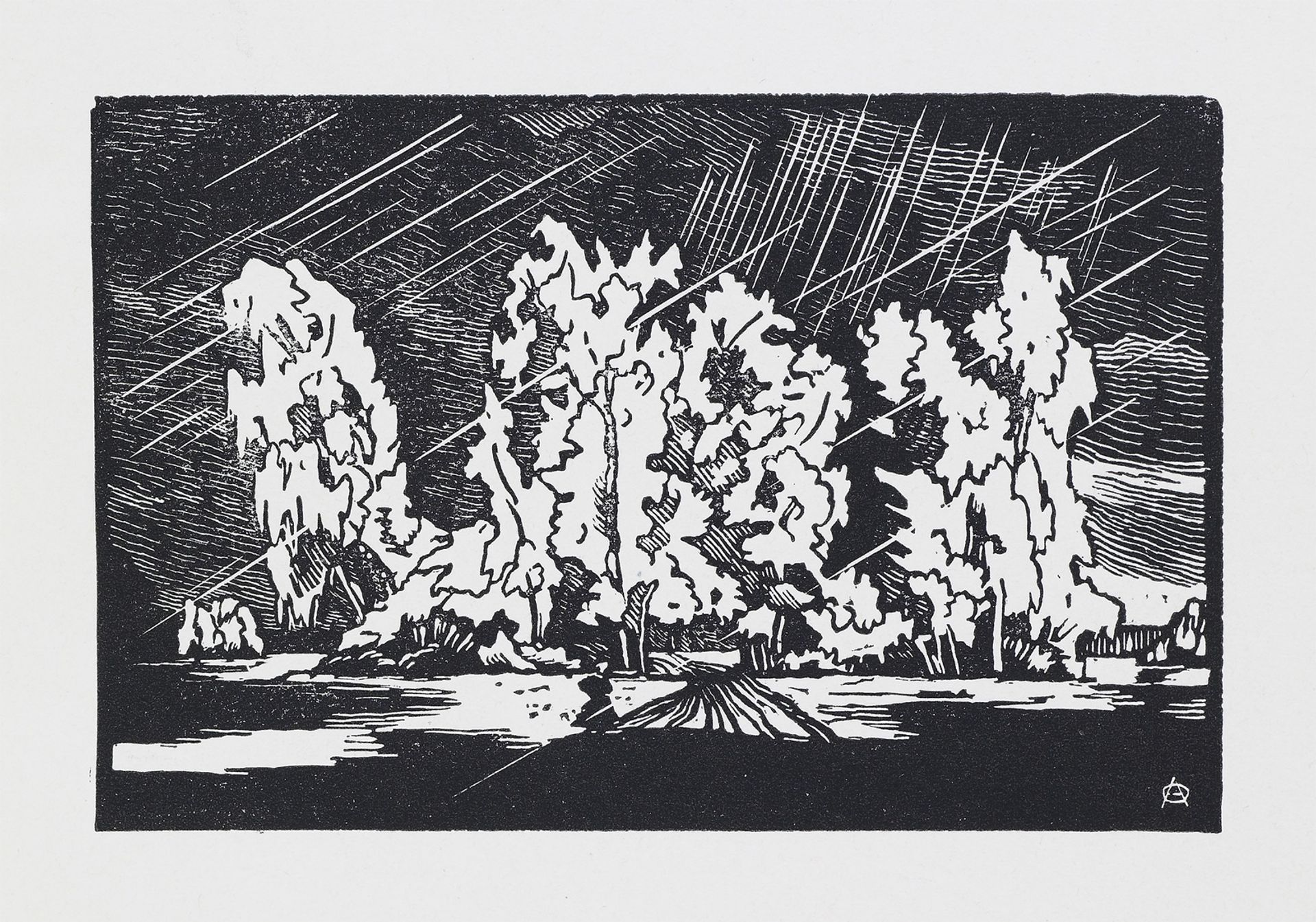 Group of trees near the "White Birch" by Anna Ostroumova-Lebedeva