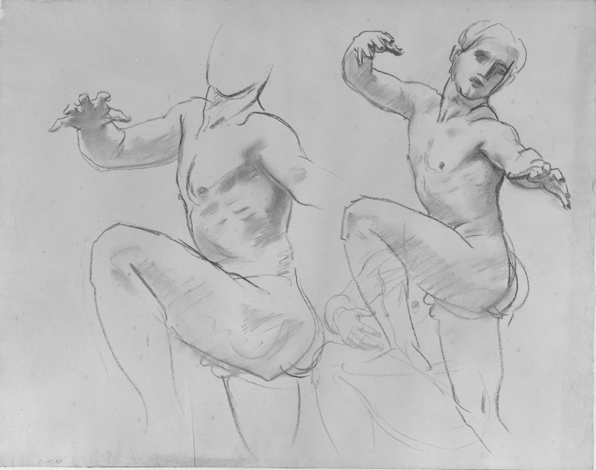 Two Studies for Orpheus, for "Orpheus and Eurydice" by John Singer Sargent
