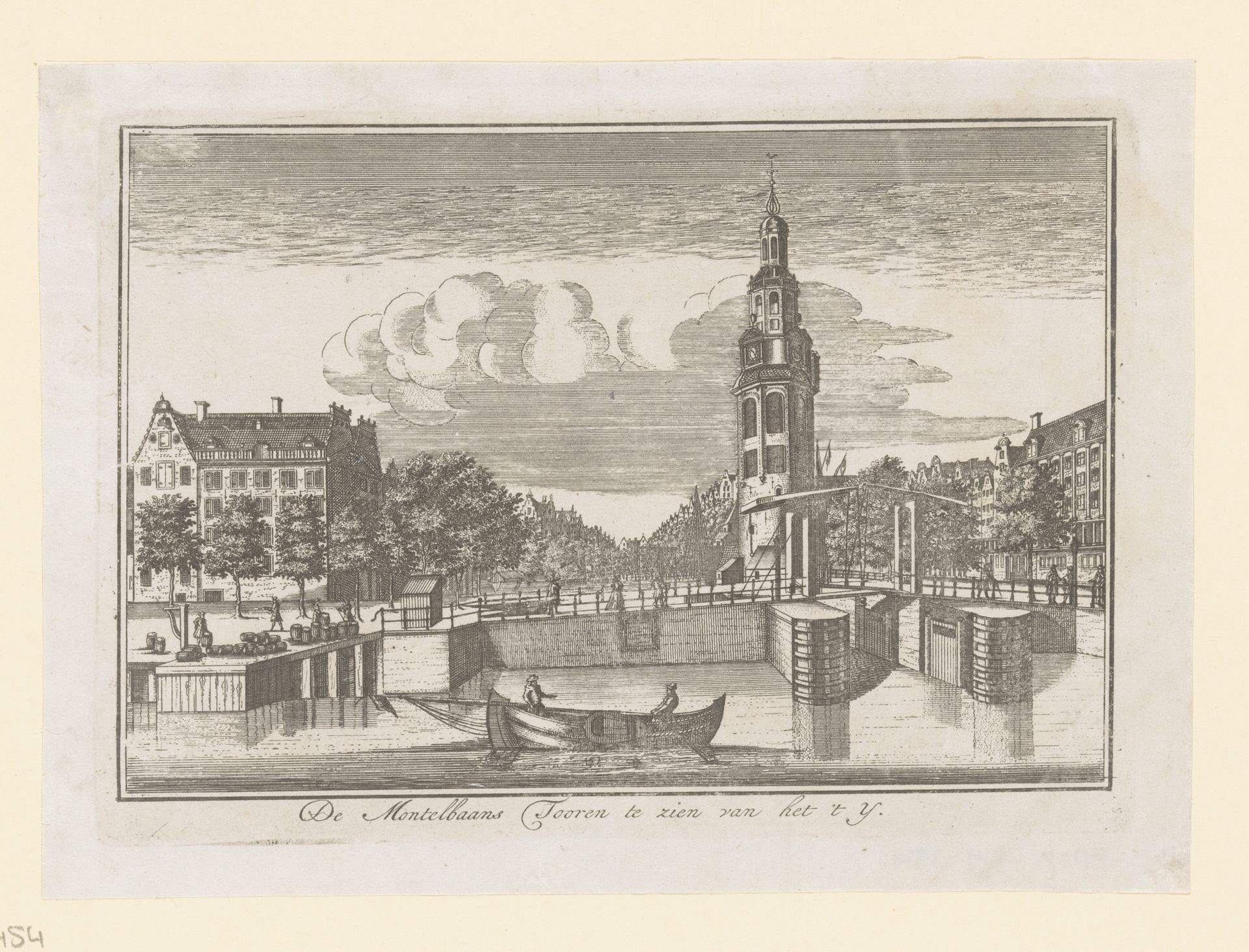 Gezicht op de Montelbaanstoren in Amsterdam by Anonymous