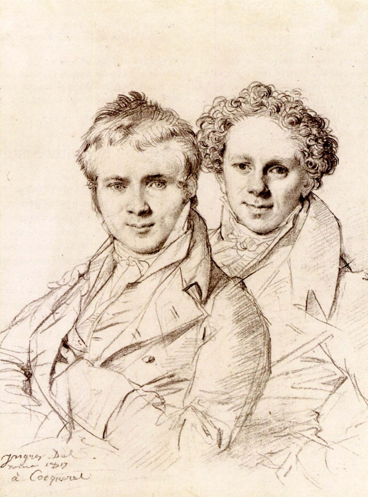 Otto Magnus von Stackelberg and Jacob Linckh by Jean Auguste Dominique Ingres