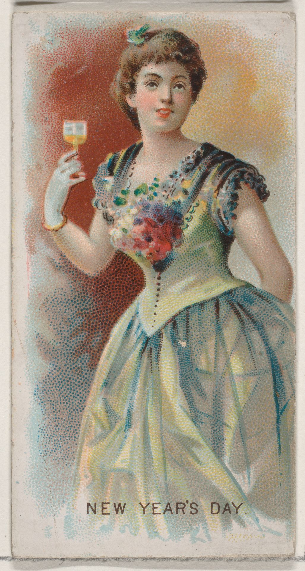 New Year's Day, United States, from the Holidays series (N80) for Duke brand cigarettes by W. Duke, Sons & Co.