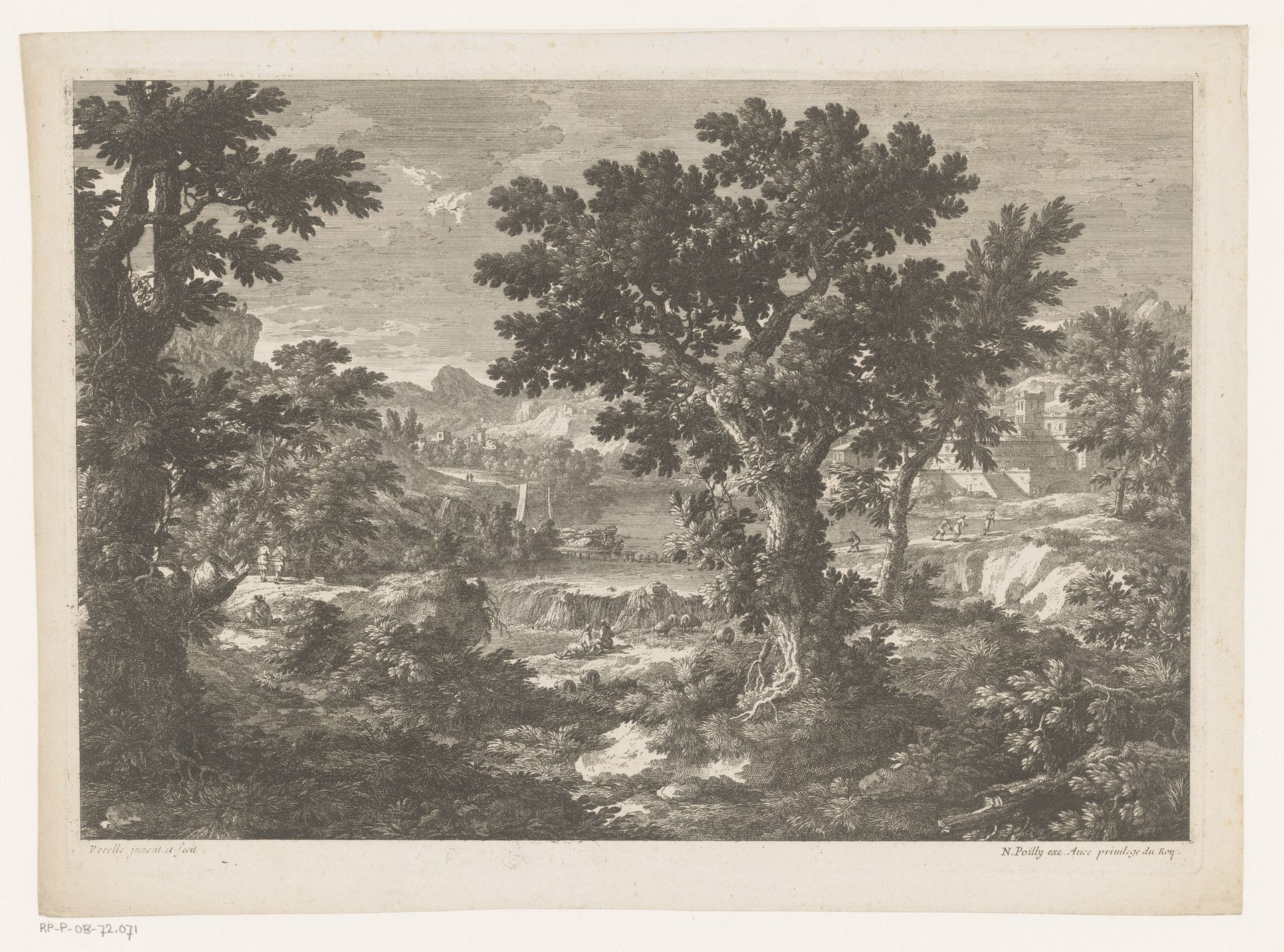 Rivierlandschap by Nicolas Perelle