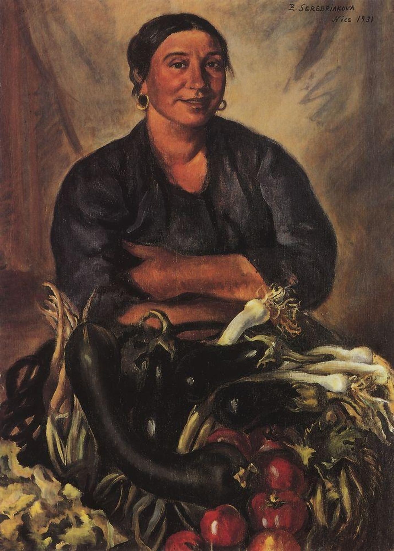 Merchant vegetables. Nice by Zinaida Serebriakova