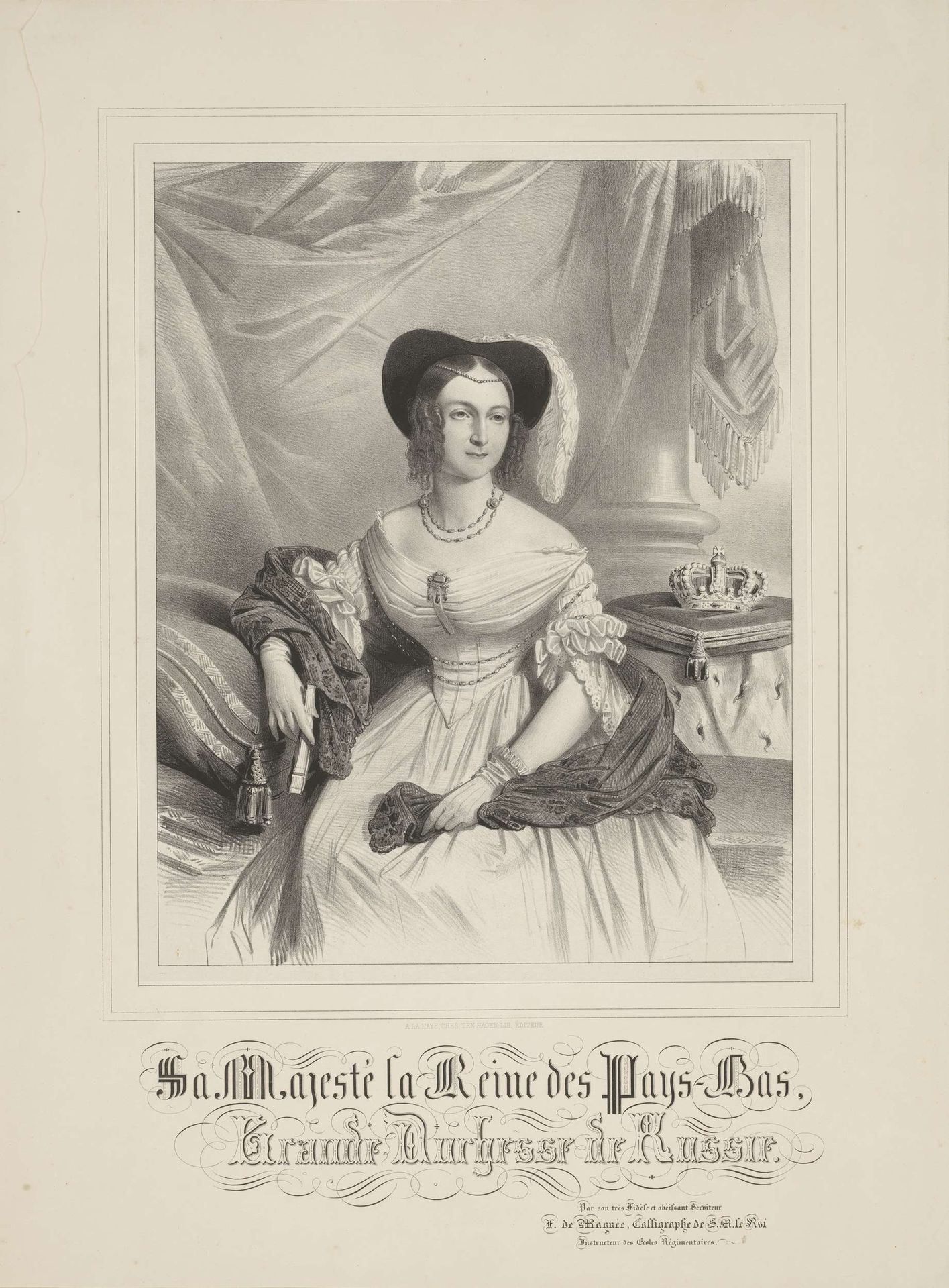 Portret van Anna Paulowna Romanowa by François Magneé