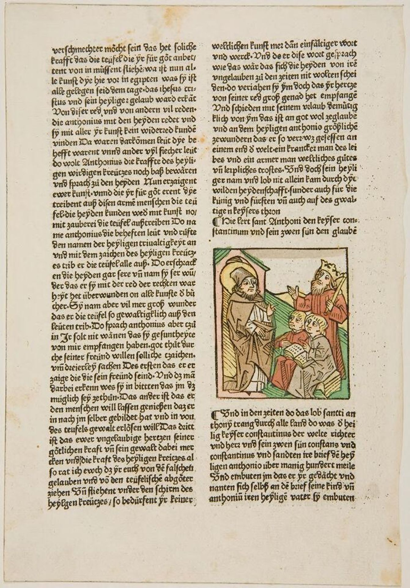 Saint Anthony Teaching Christian Belief to Emperor Constantine by Anonymous