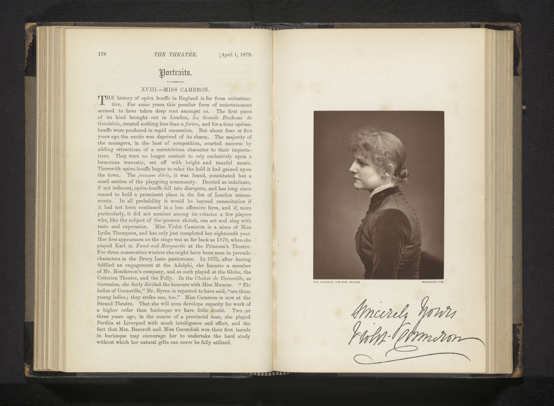 Portret van Miss Cameron by Anonymous