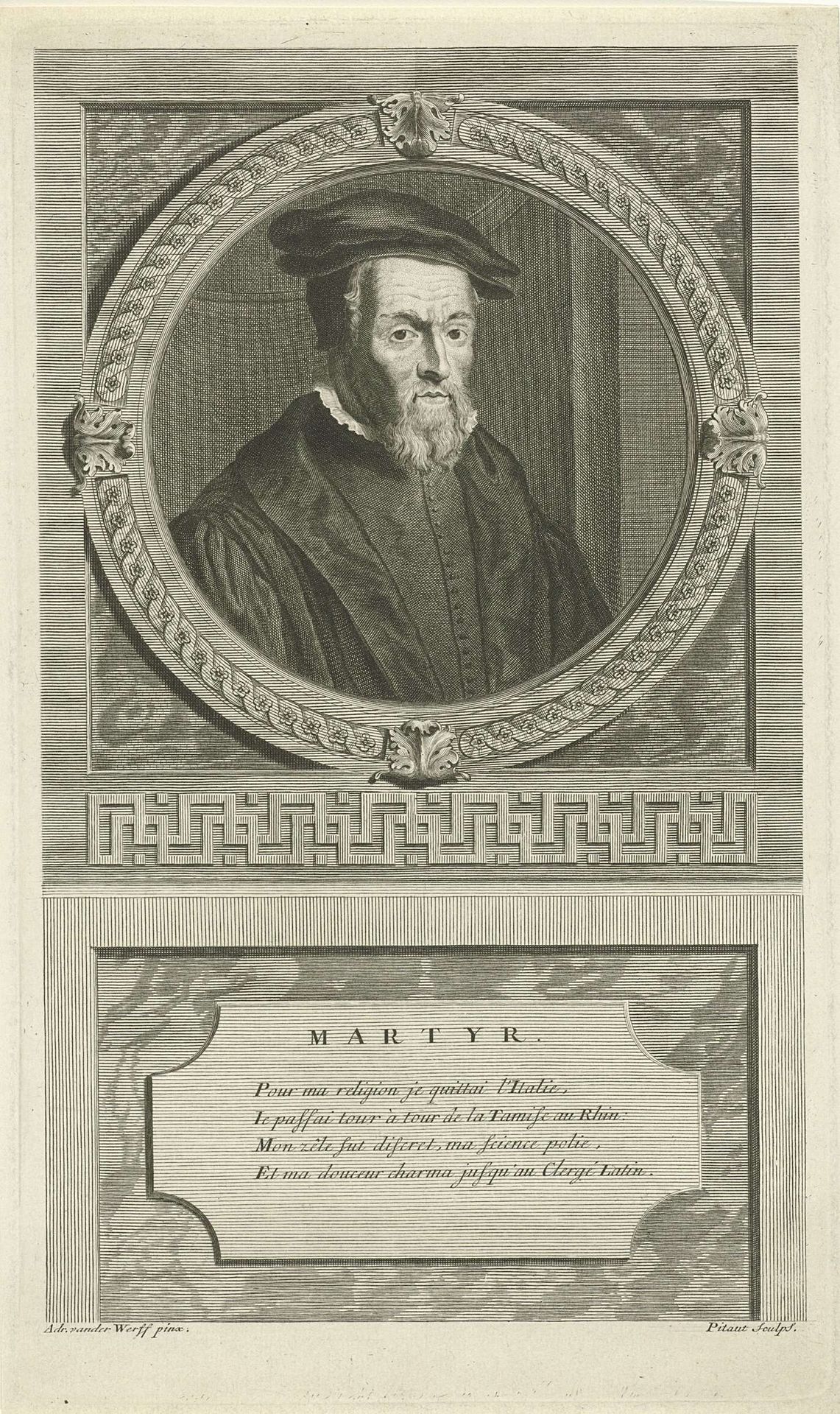Portret van Petrus Martyr Vermigli by Nicolas Pitau