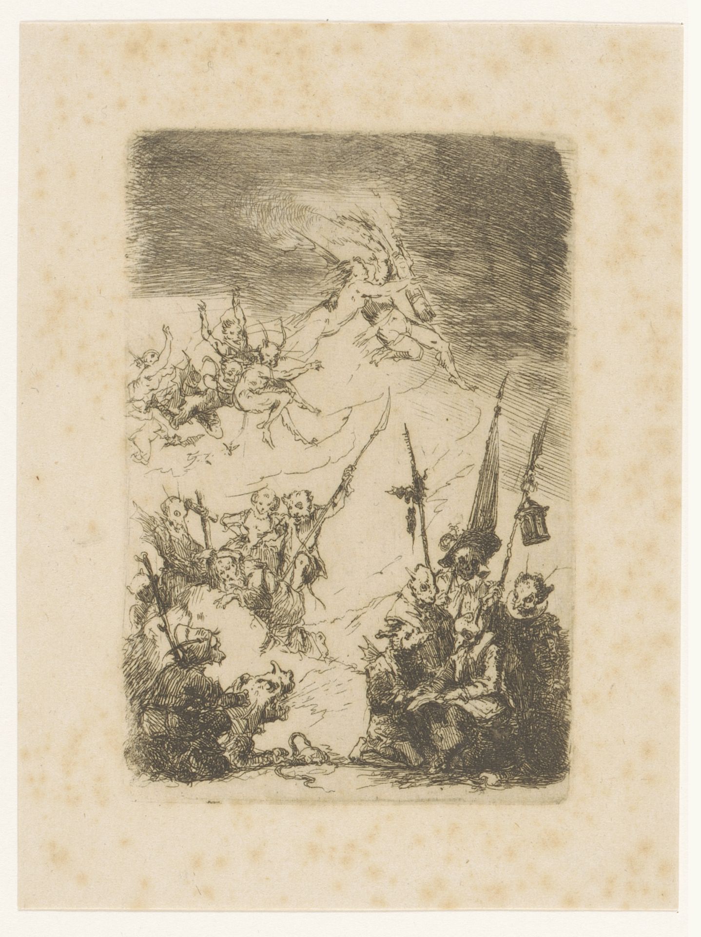 Demonen proberen Sint-Antonius te verleiden by Henri François Schaefels