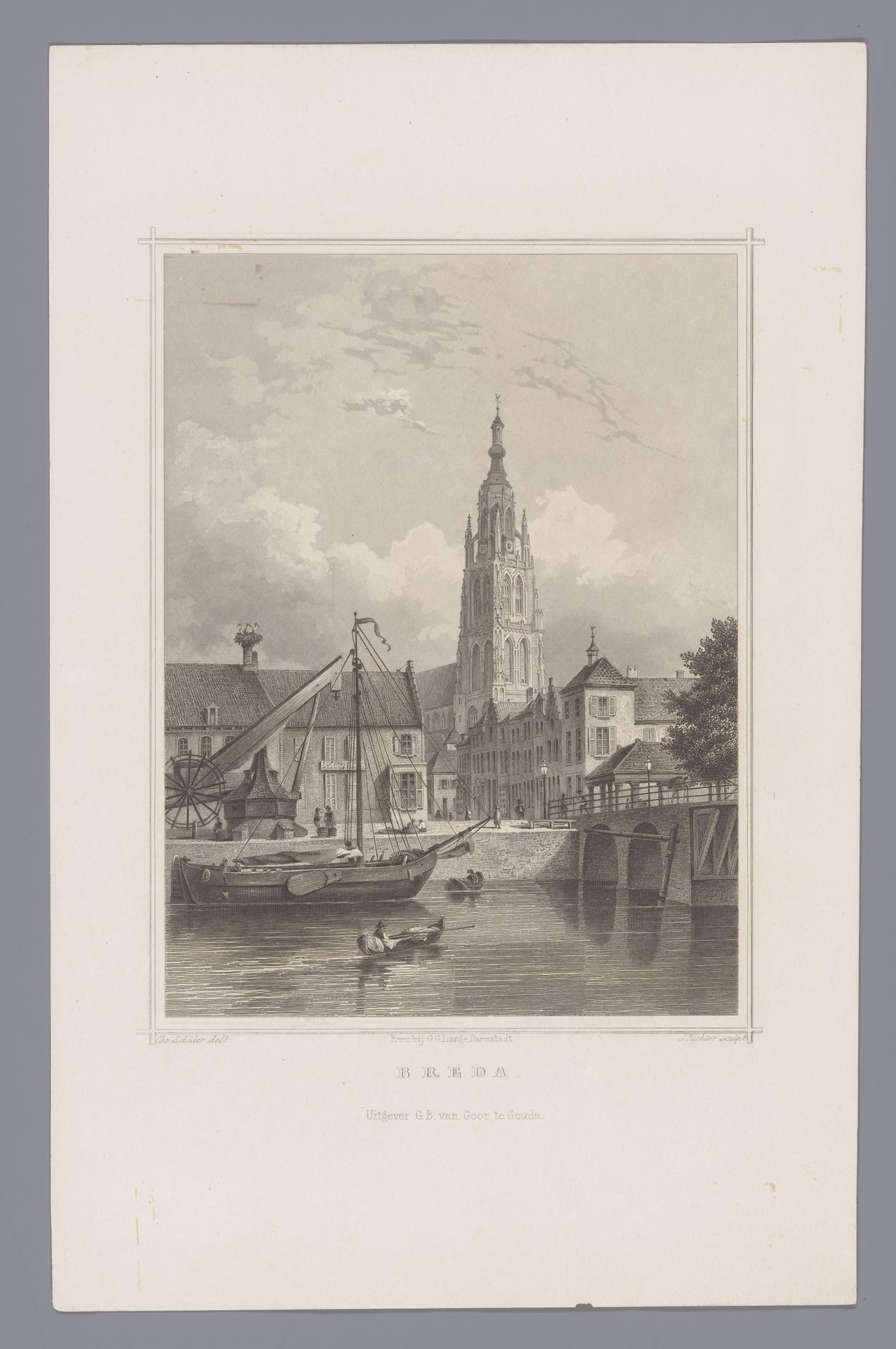 Gezicht op Breda by J. Richter