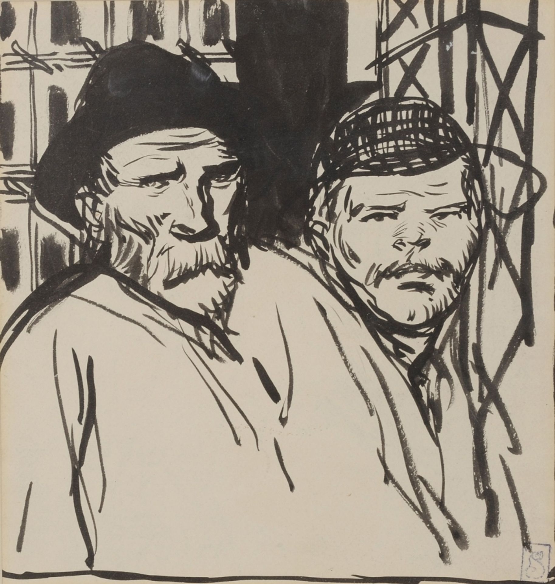 Deux Ouvriers by Théophile Alexandre Steinlen