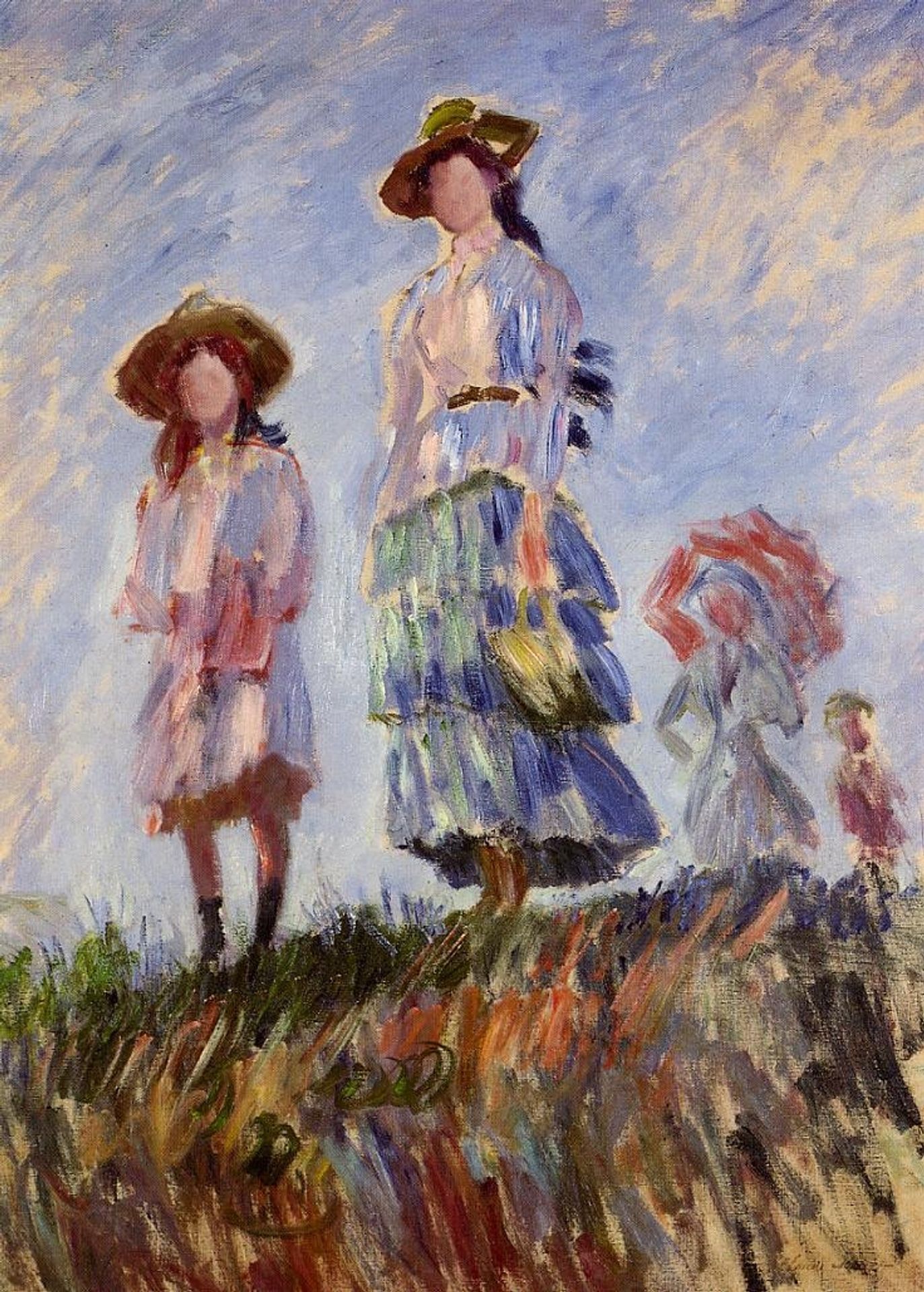The Promenade (study) by Claude Monet