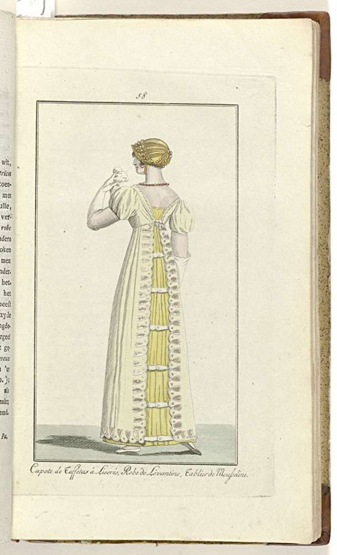 Elegantia, of tijdschrift van mode, luxe en smaak voor dames, Oktober 1808, No. 58: Capote de Taffetas... by Anonymous