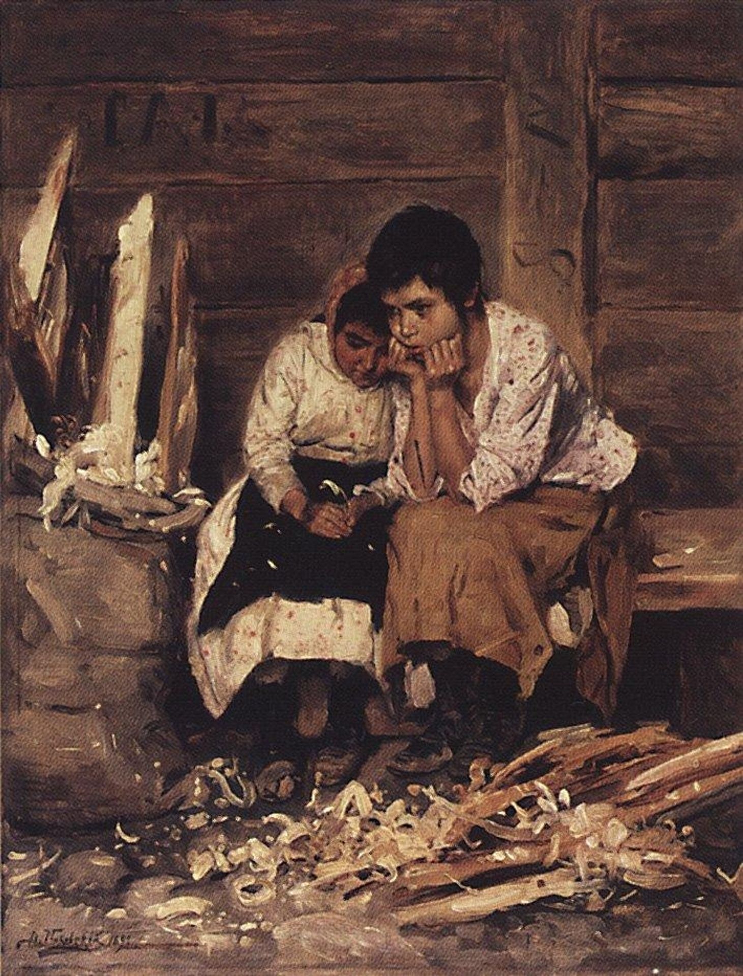 Over the chips by Vladimir Makovsky