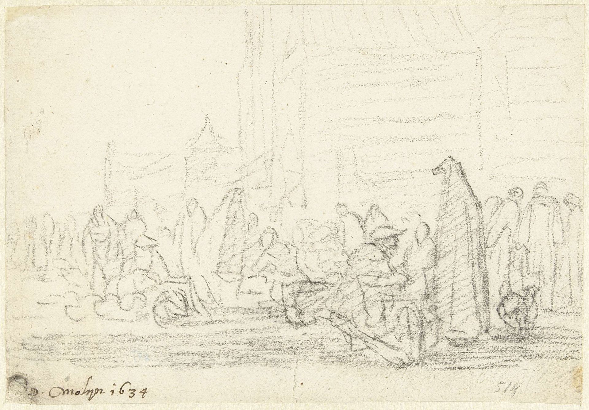 Markttafereel by Gerard ter (II) Borch