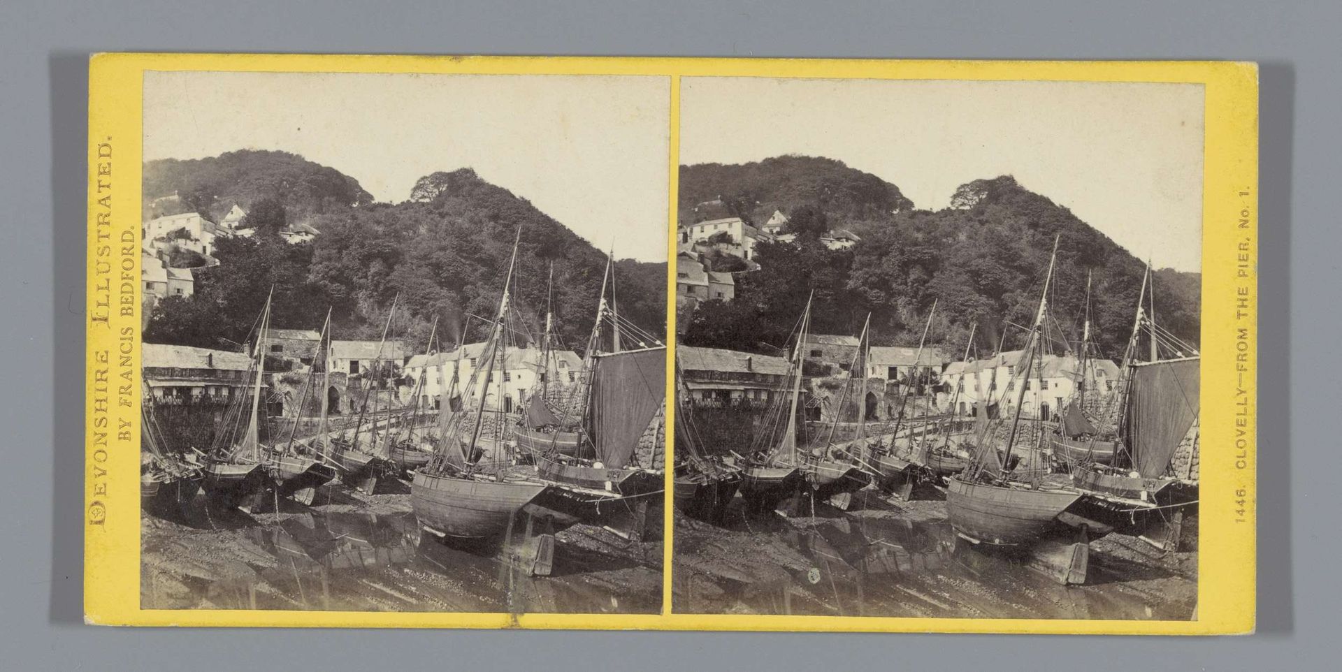 Boten in de haven van Clovelly by Francis Bedford