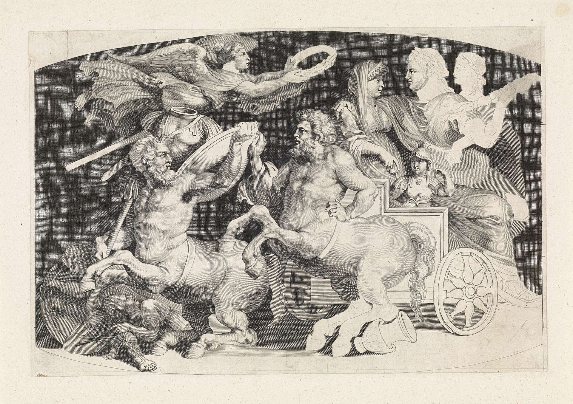 Camee met de triomf van Germanicus en Agrippina by Paulus Pontius