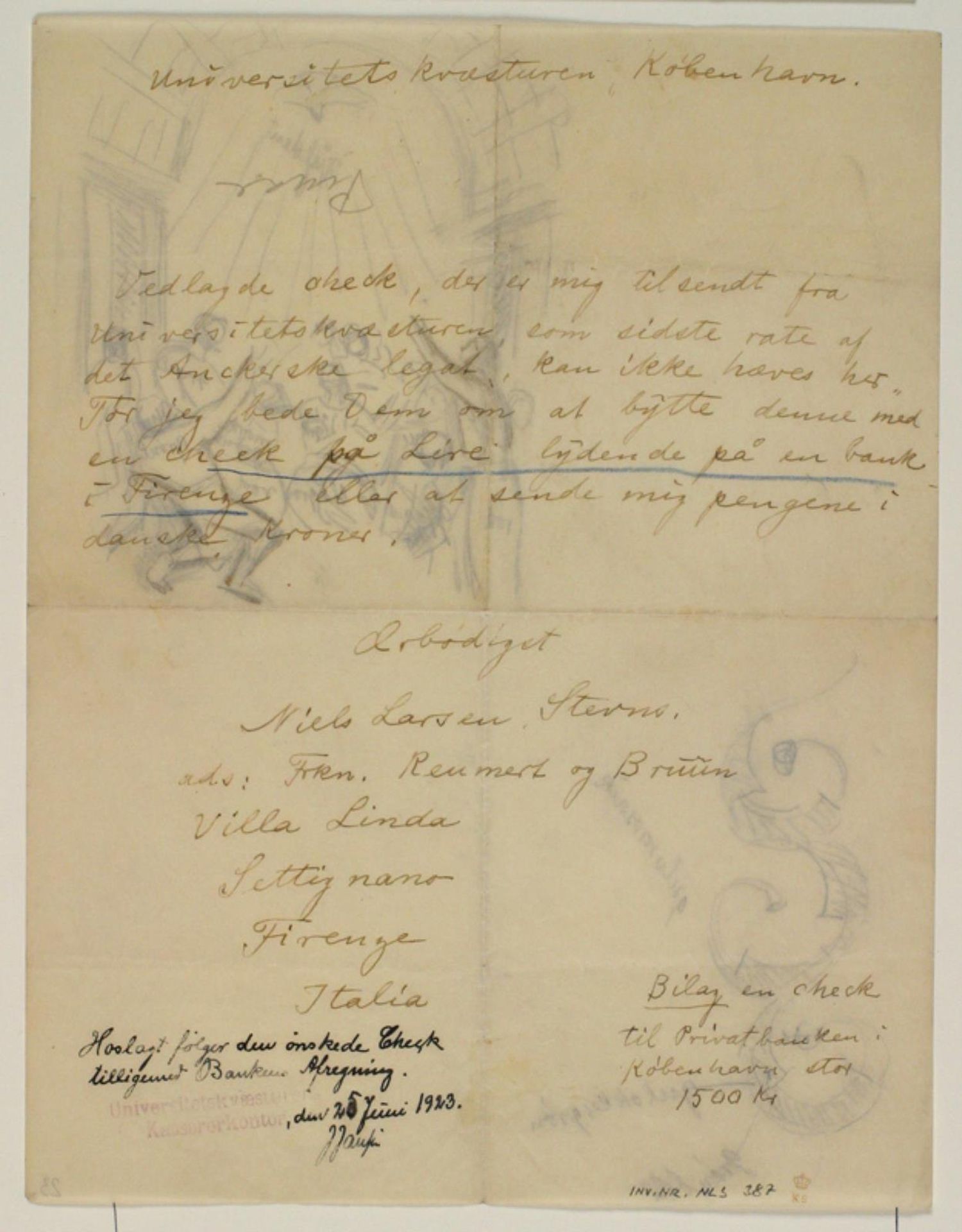 Brev til Universitetskvæturen by Niels Larsen Stevns