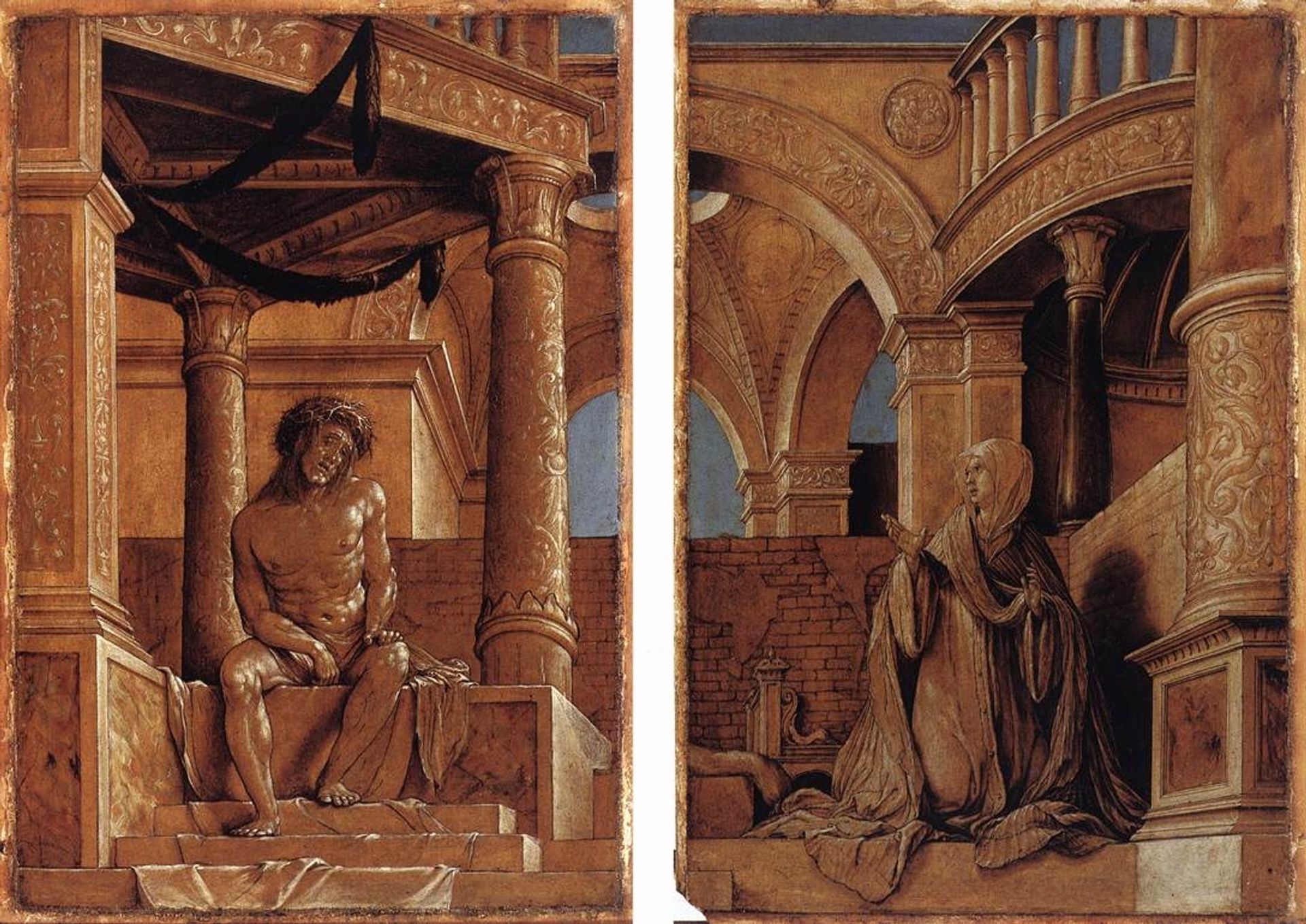 Diptych with Christ and the Mater Dolorosa by Hans Holbein the Younger