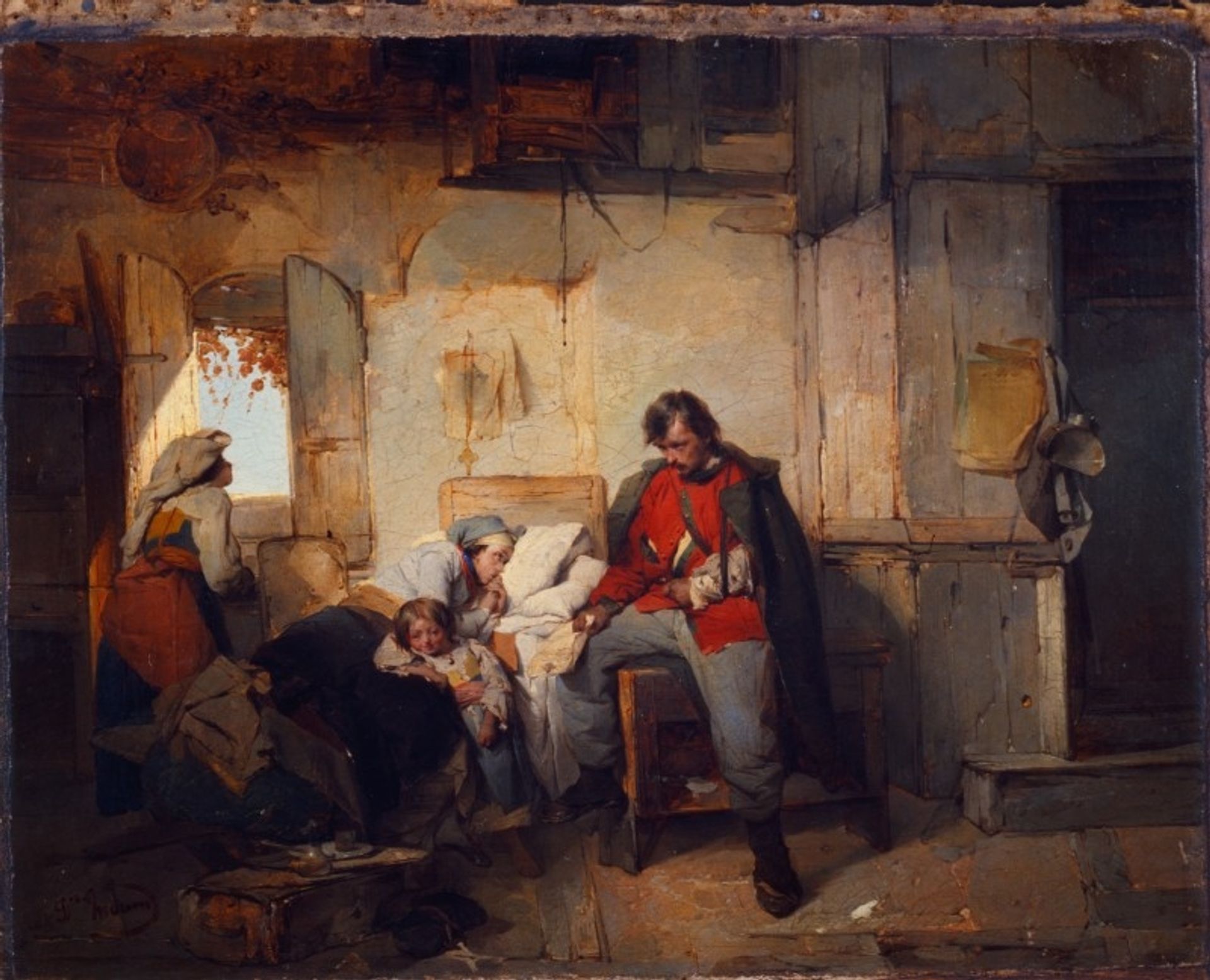 Return of the Wounded Soldier by Domenico Induno