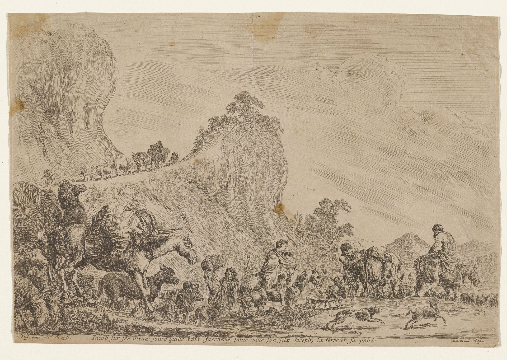 The Journey of Jacob into Egypt by Stefano della Bella