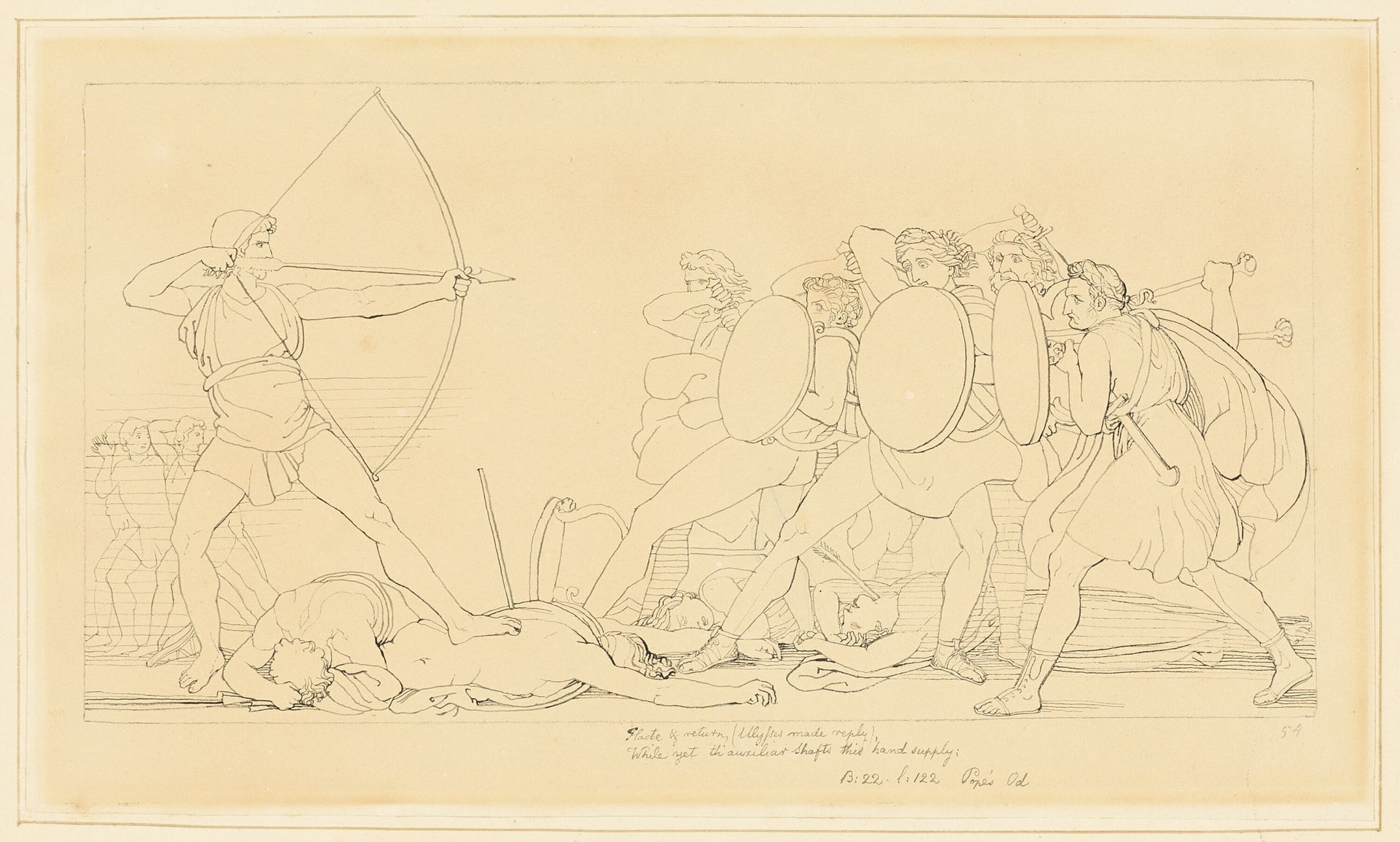 Ulysses Killing the Suitors by John Flaxman