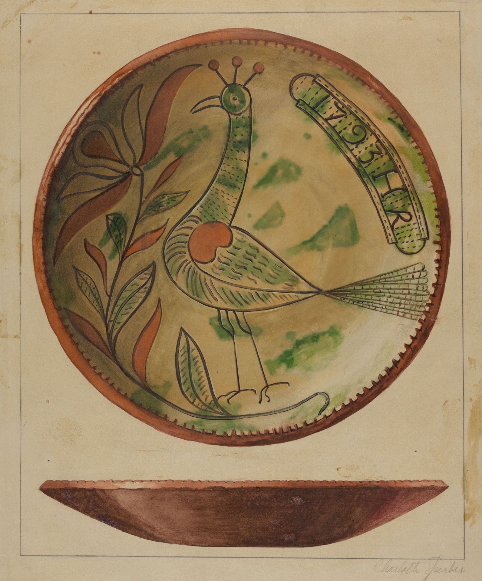 Pa. German Plate by Charlotte Sperber
