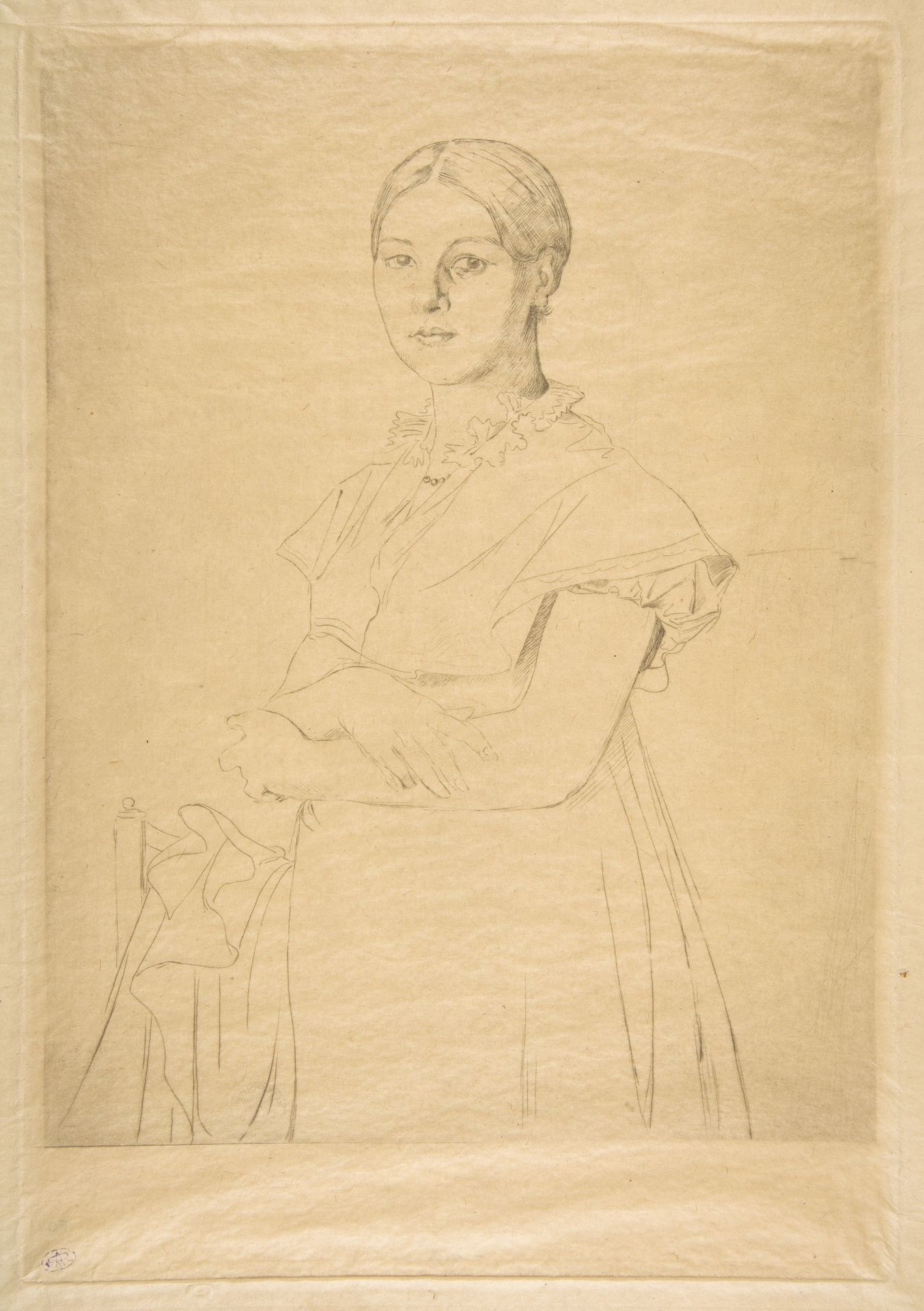 Madame Granger, after Ingres by Félix Bracquemond