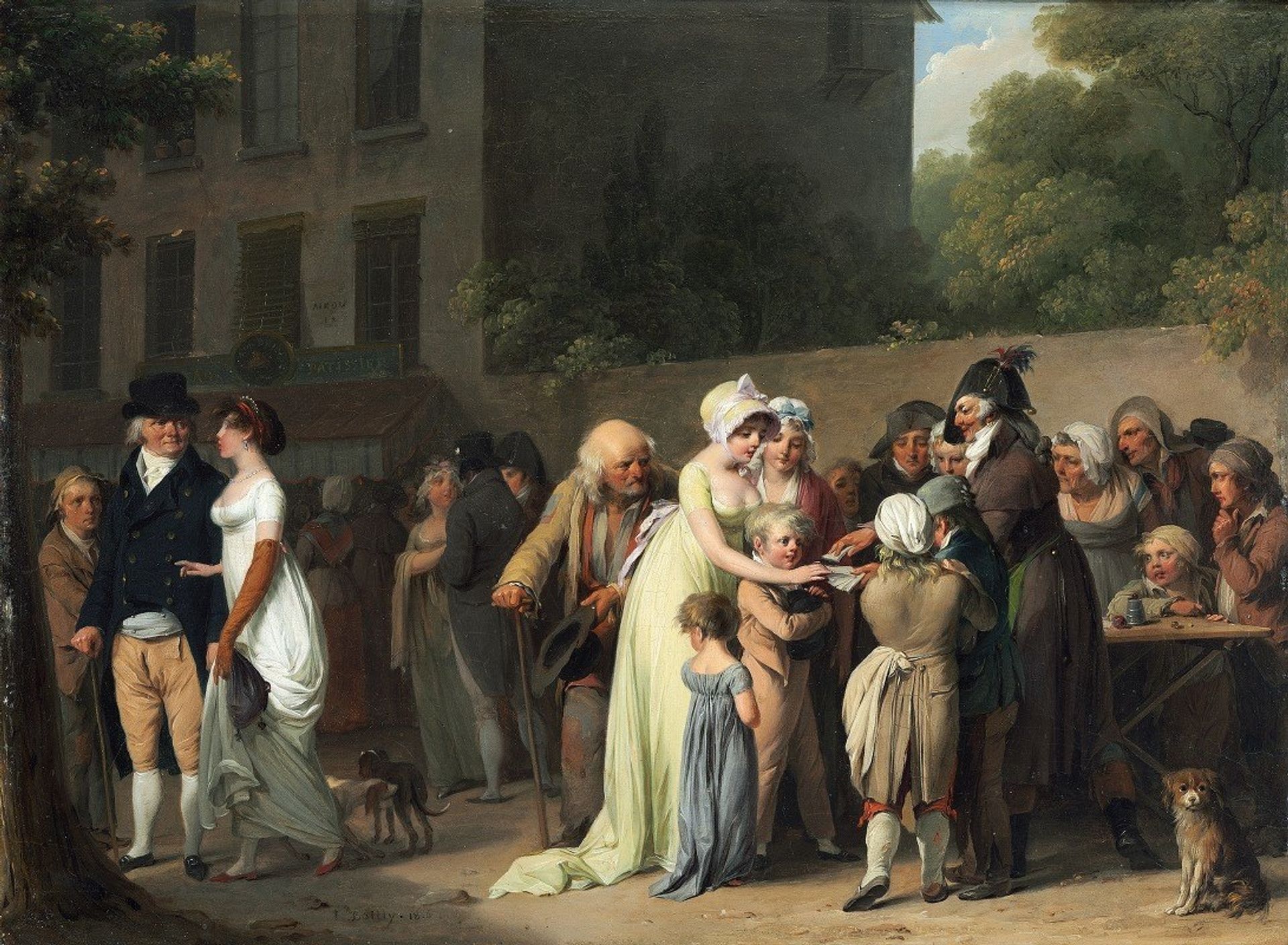 The Card Sharp on the Boulevard by Louis Léopold Boilly