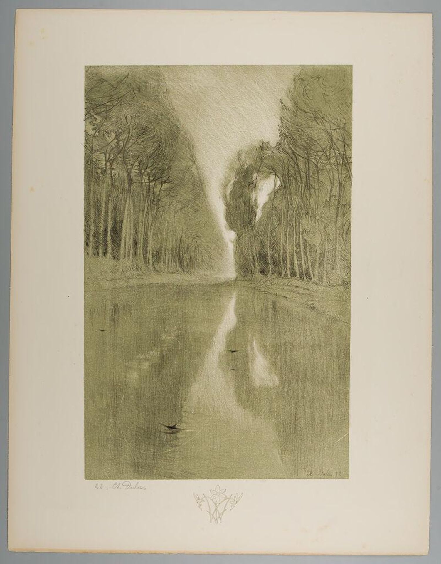 Landscape, Remarque: Starflowers by Charles-Marie Dulac