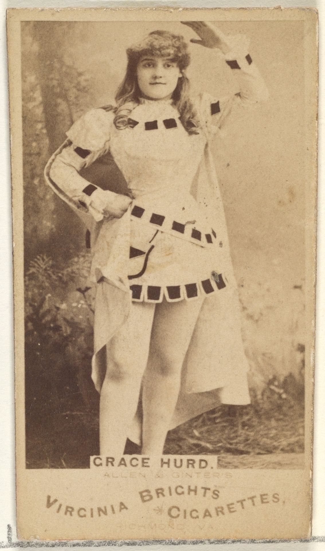 Grace Hurd, from the Actors and Actresses series (N45, Type 1) for Virginia Brights Cigarettes by Allen & Ginter
