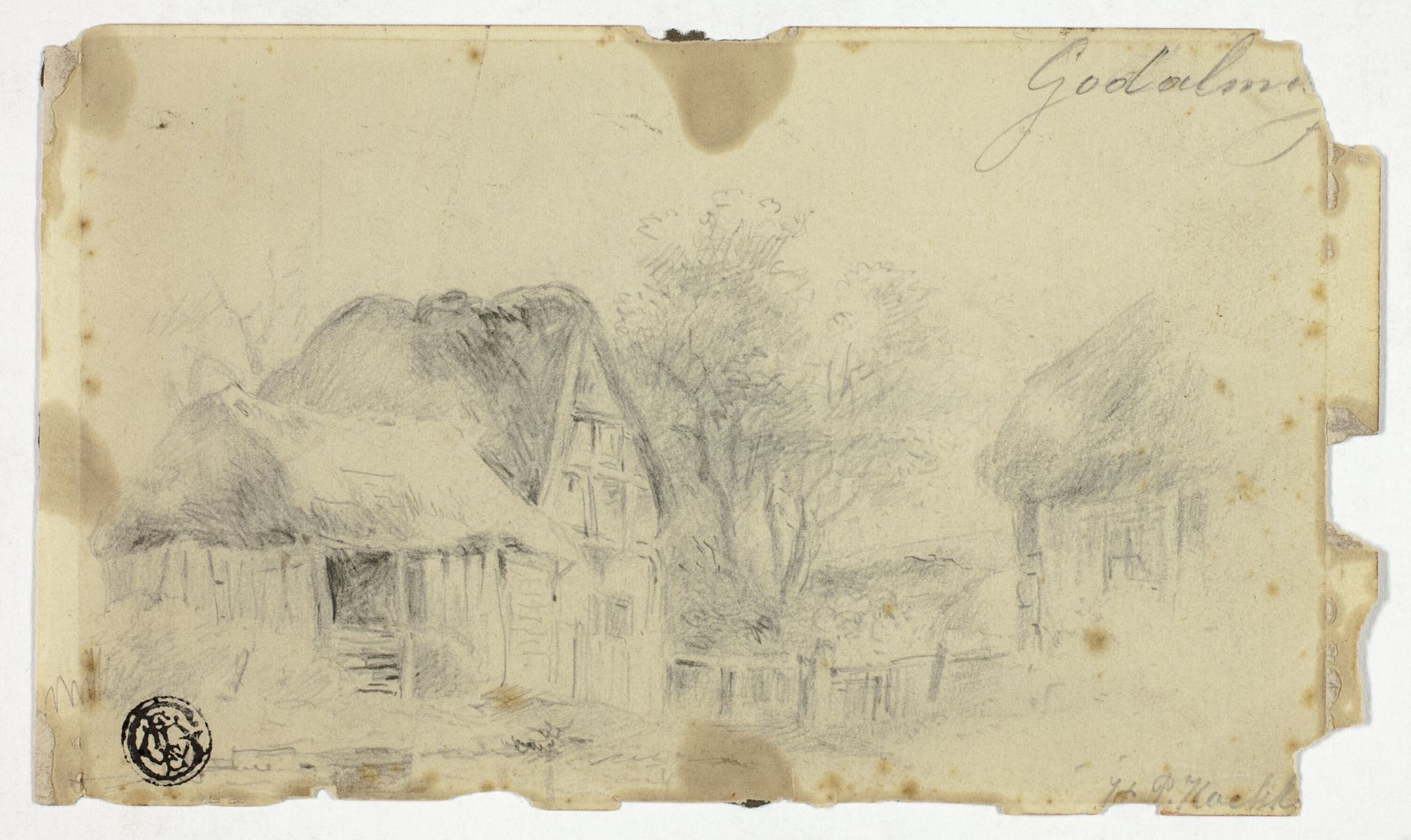 House with Thatched Roof by Hendrik Pieter Koekkoek
