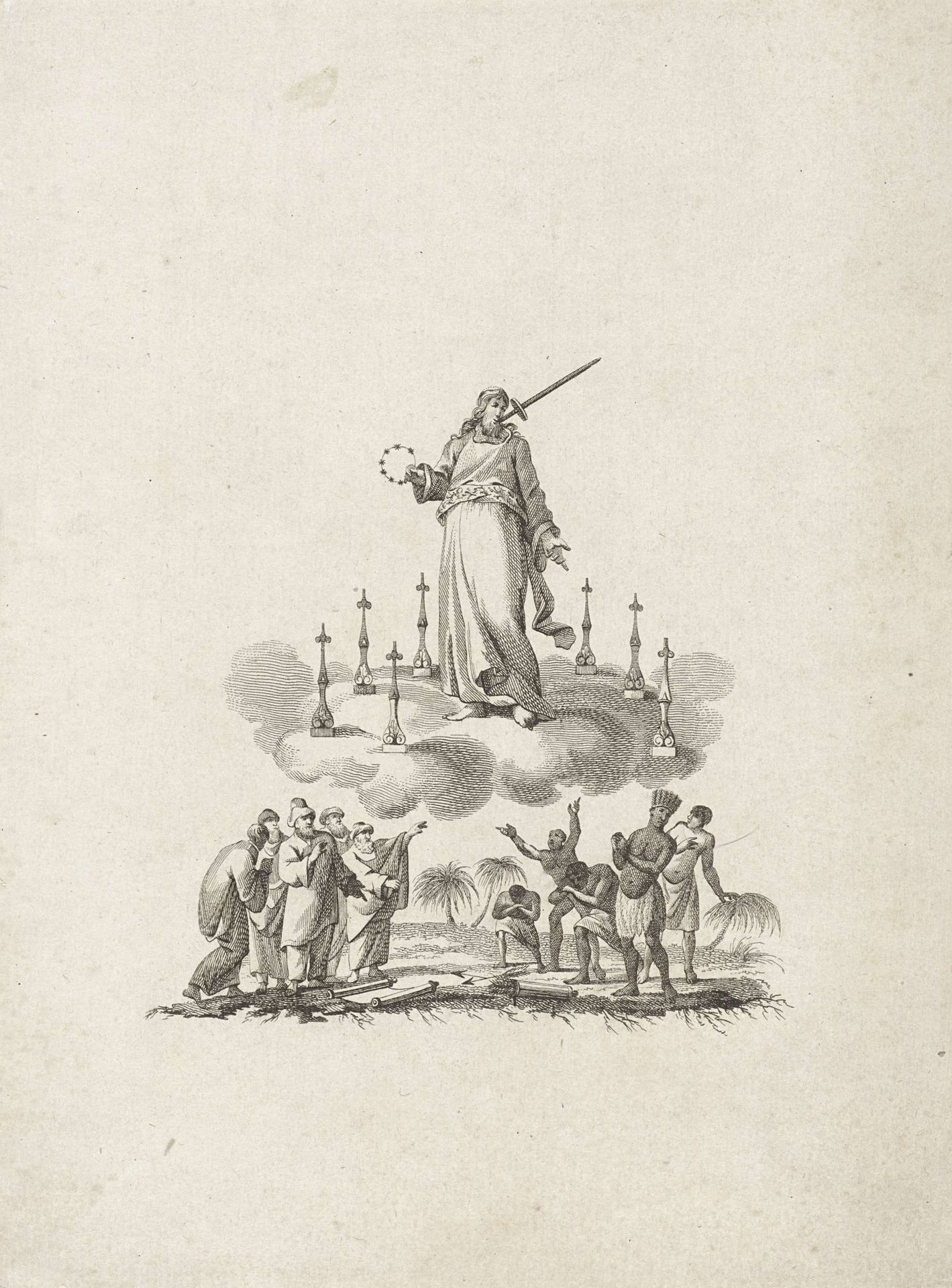 Christus met zeven sterren en zwaard by Philippus Velijn