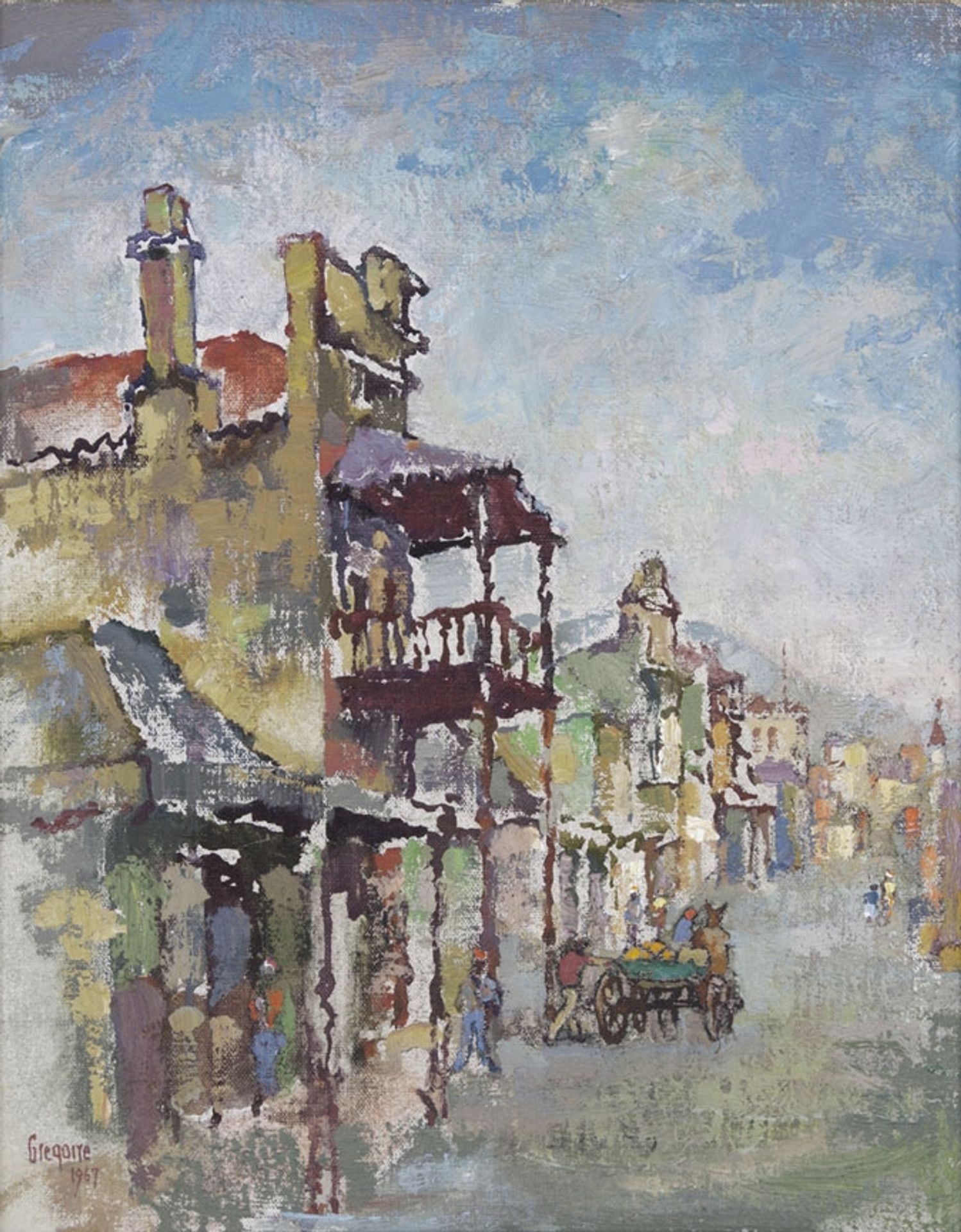 Winkel met veranda, Distrik Ses, Kaapstad by Gregoire Boonzaier